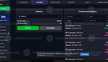 Deposit real money
