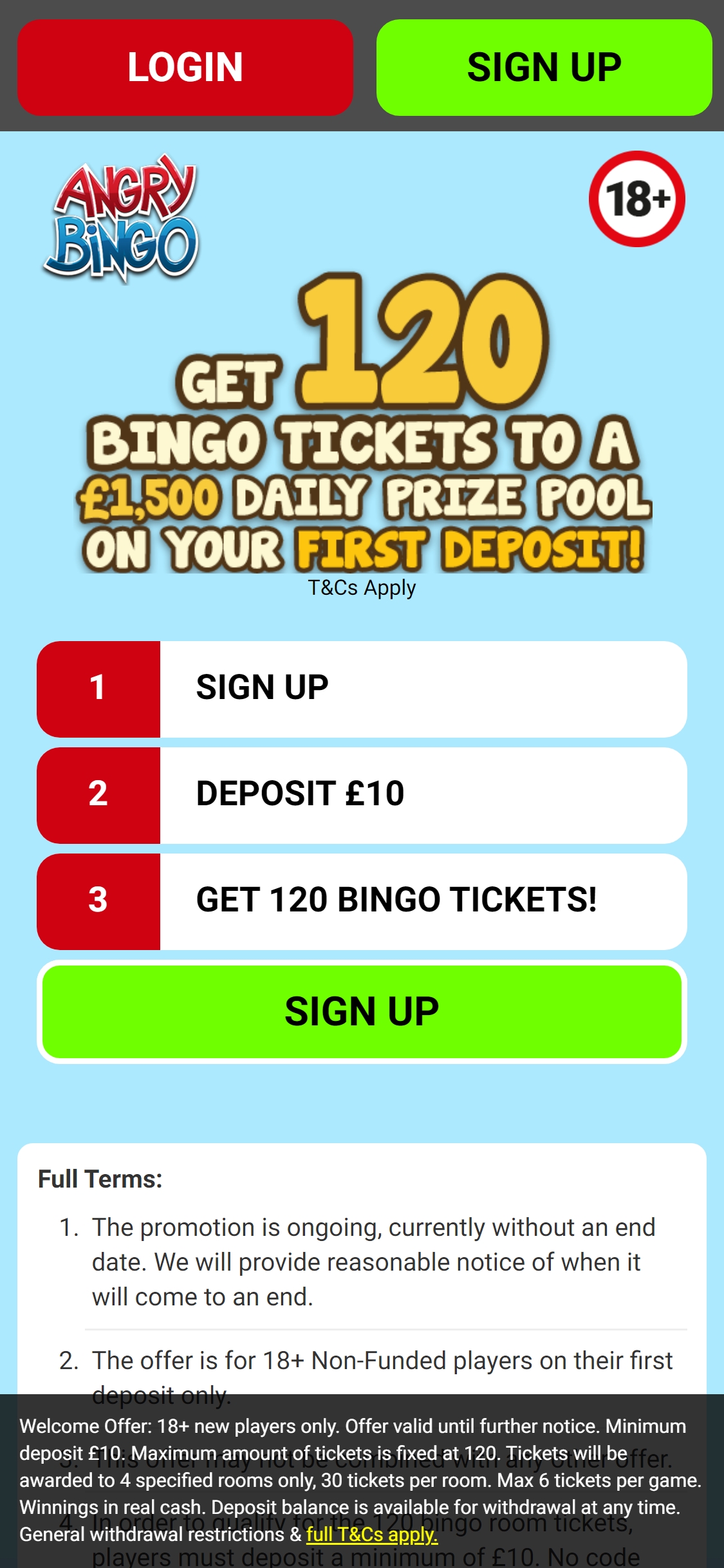 Angry Bingo Casino Mobile No Deposit Bonus Review