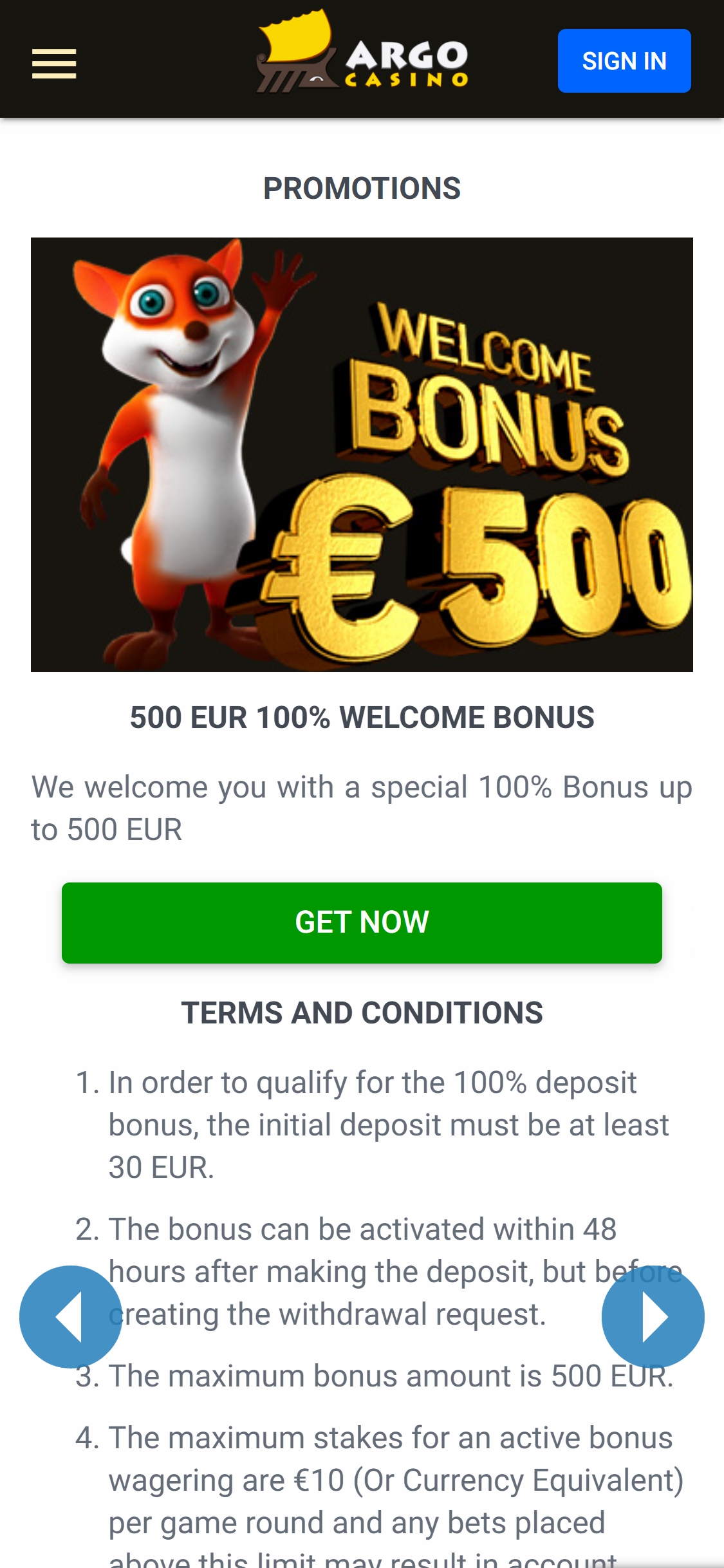 Argo Casino Mobile No Deposit Bonus Review