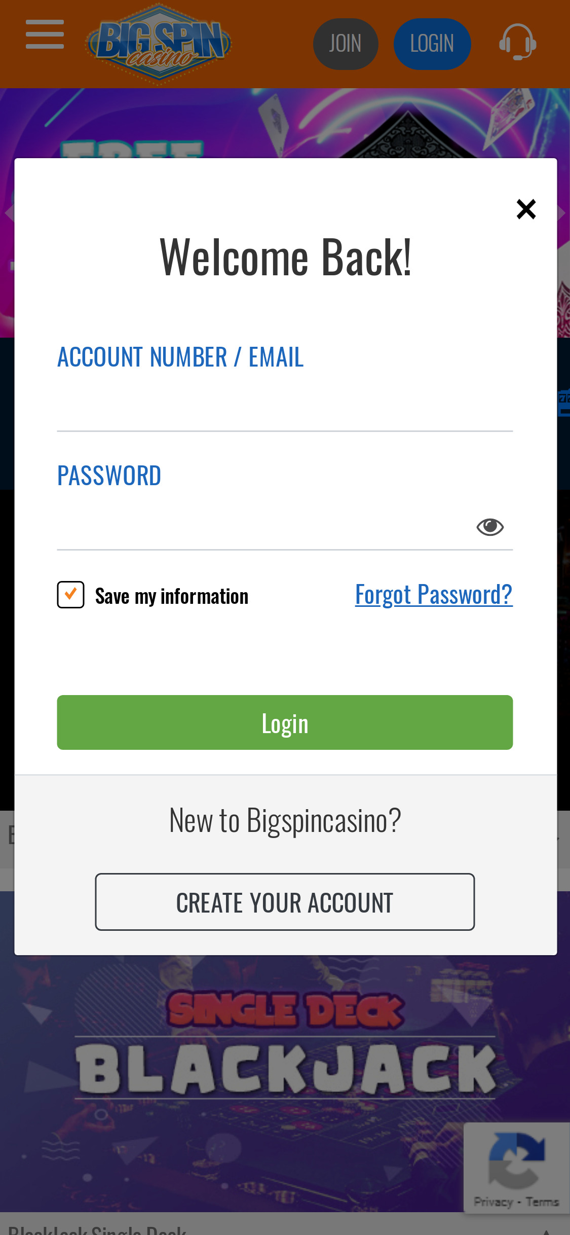 Big Spin Casino Mobile Login Review