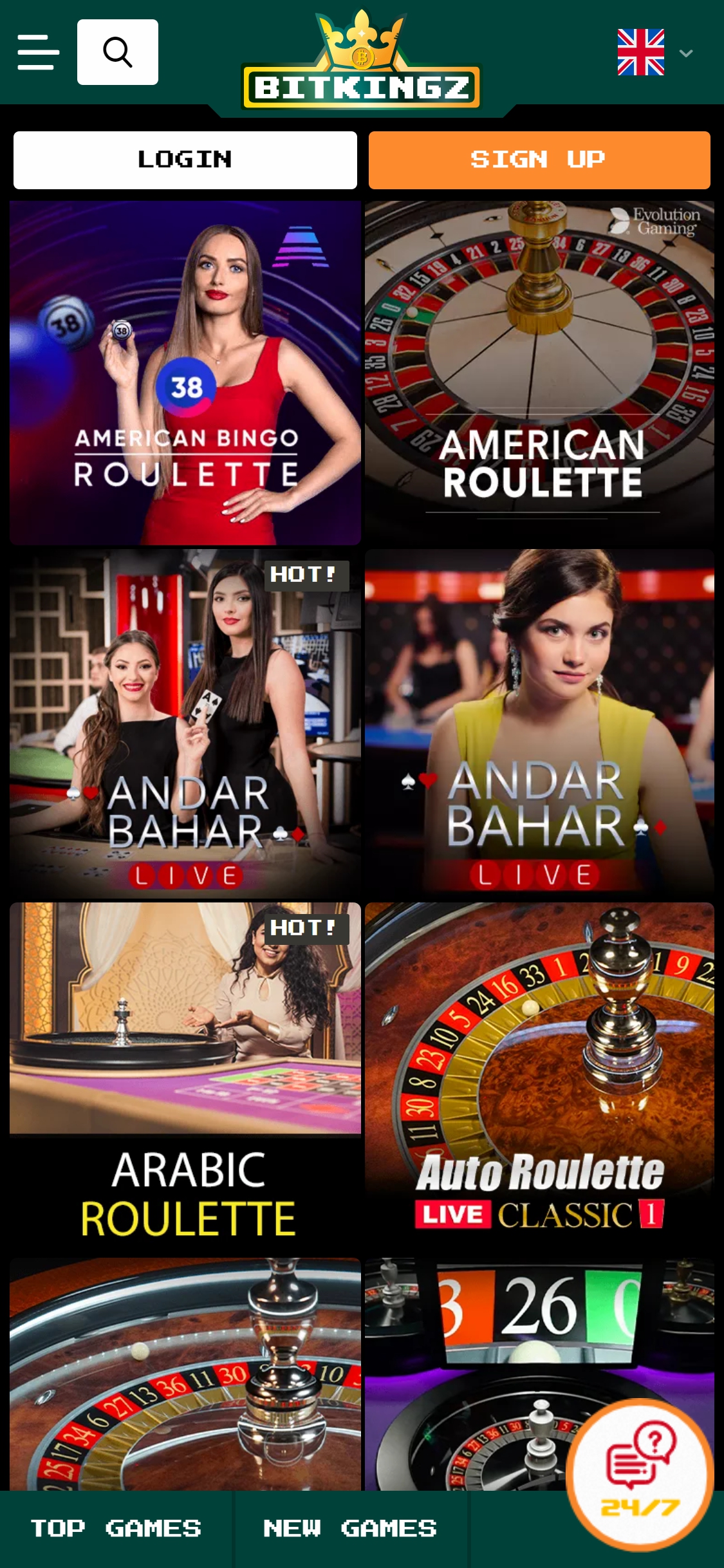 Bitkingz Casino Mobile Live Dealer Games Review