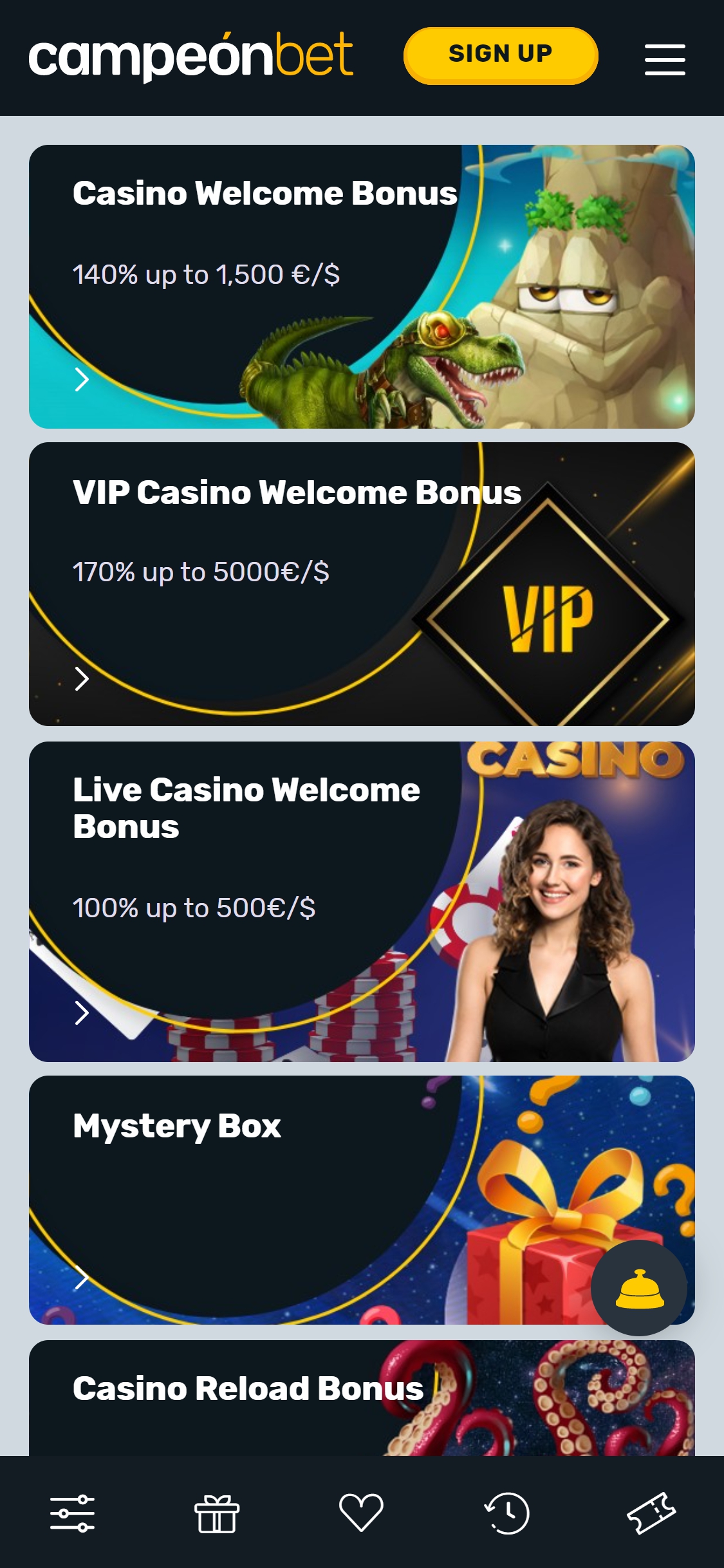 Campeon Bet Casino Mobile No Deposit Bonus Review