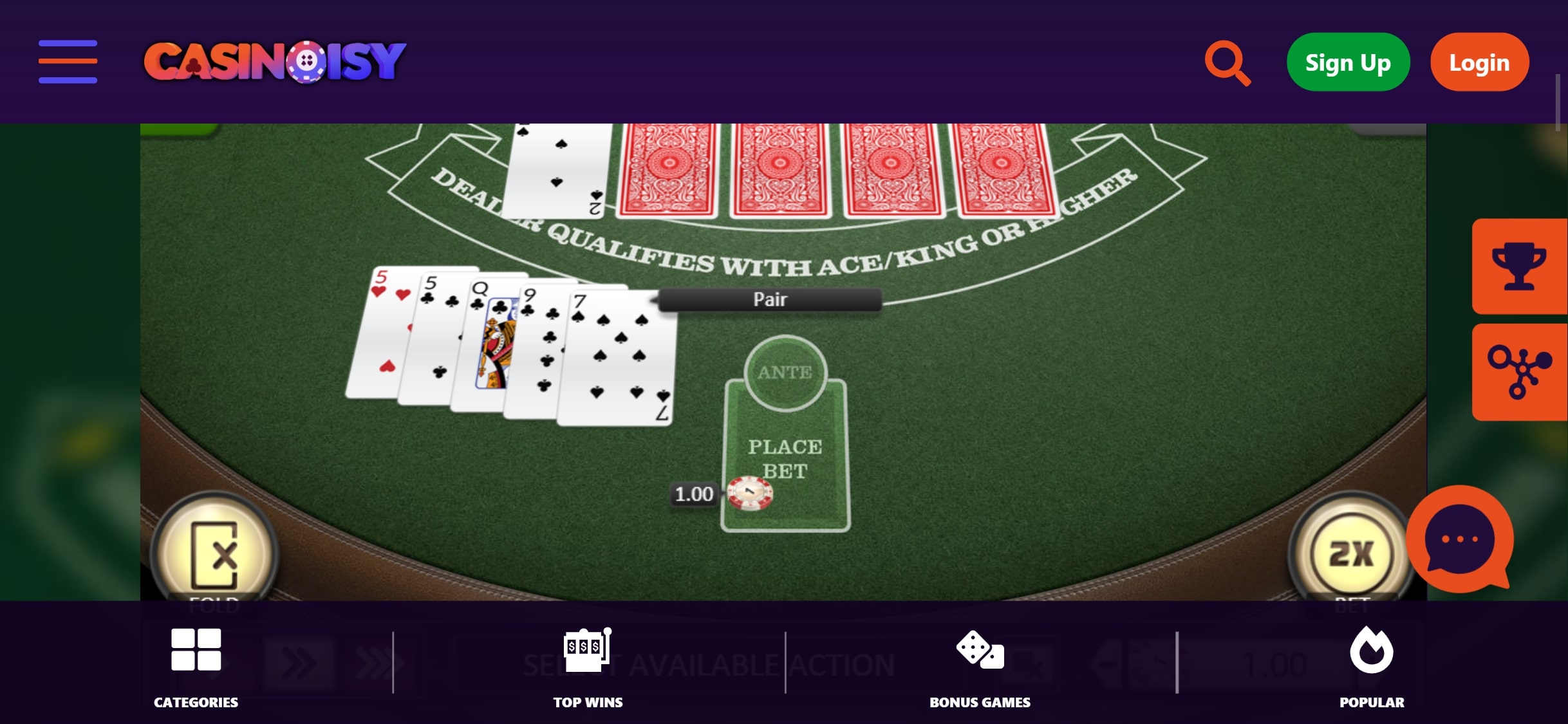 Casinoisy casino Mobile Slots Review