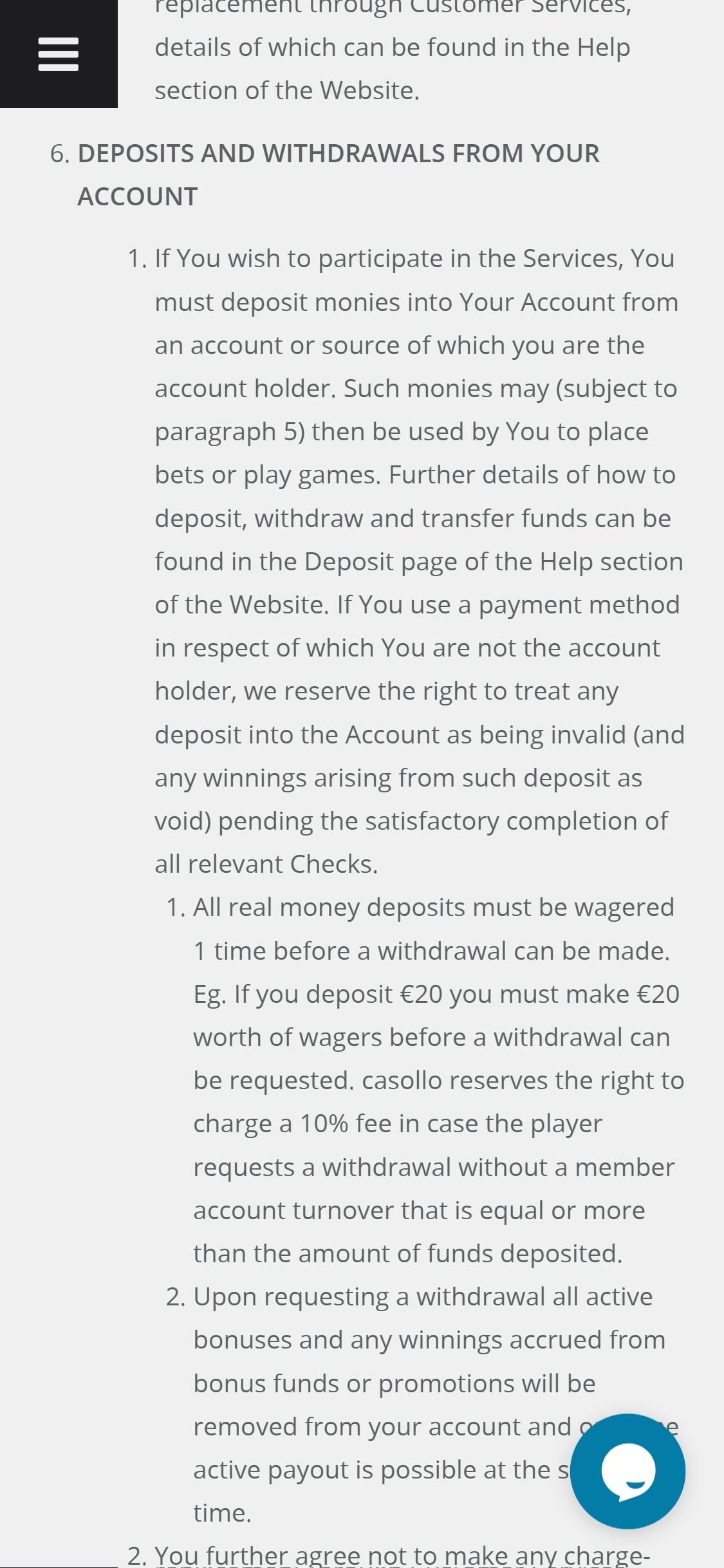 Casoo Casino Mobile Payment Methods Review