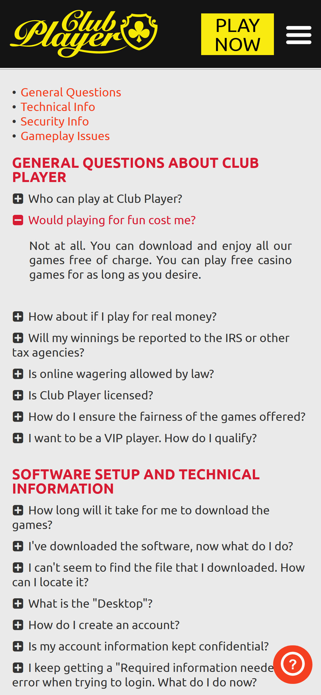 Club Player Casino Mobile Support Review