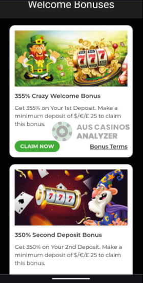 Crazy Luck Casino Mobile Games Review