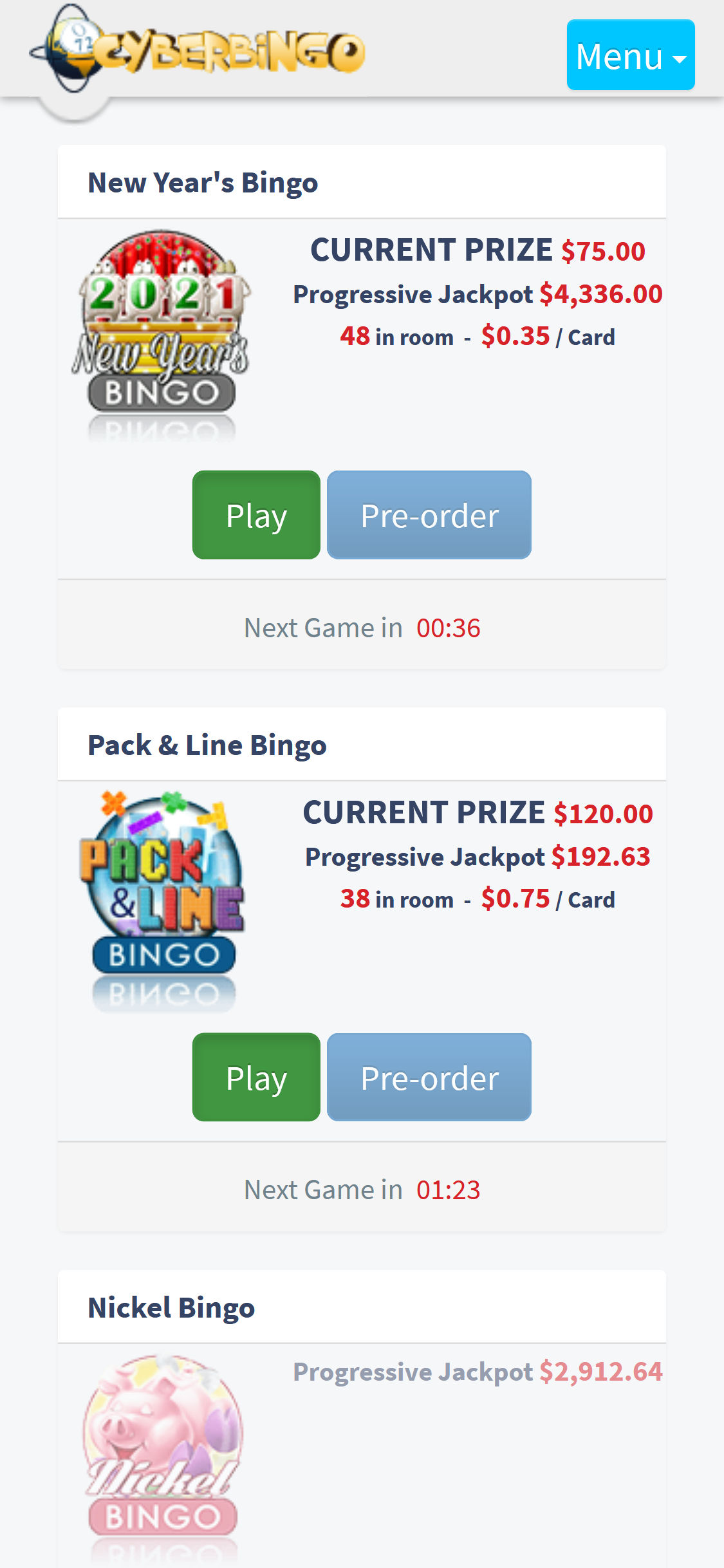 CyberBingo Casino Mobile Games Review