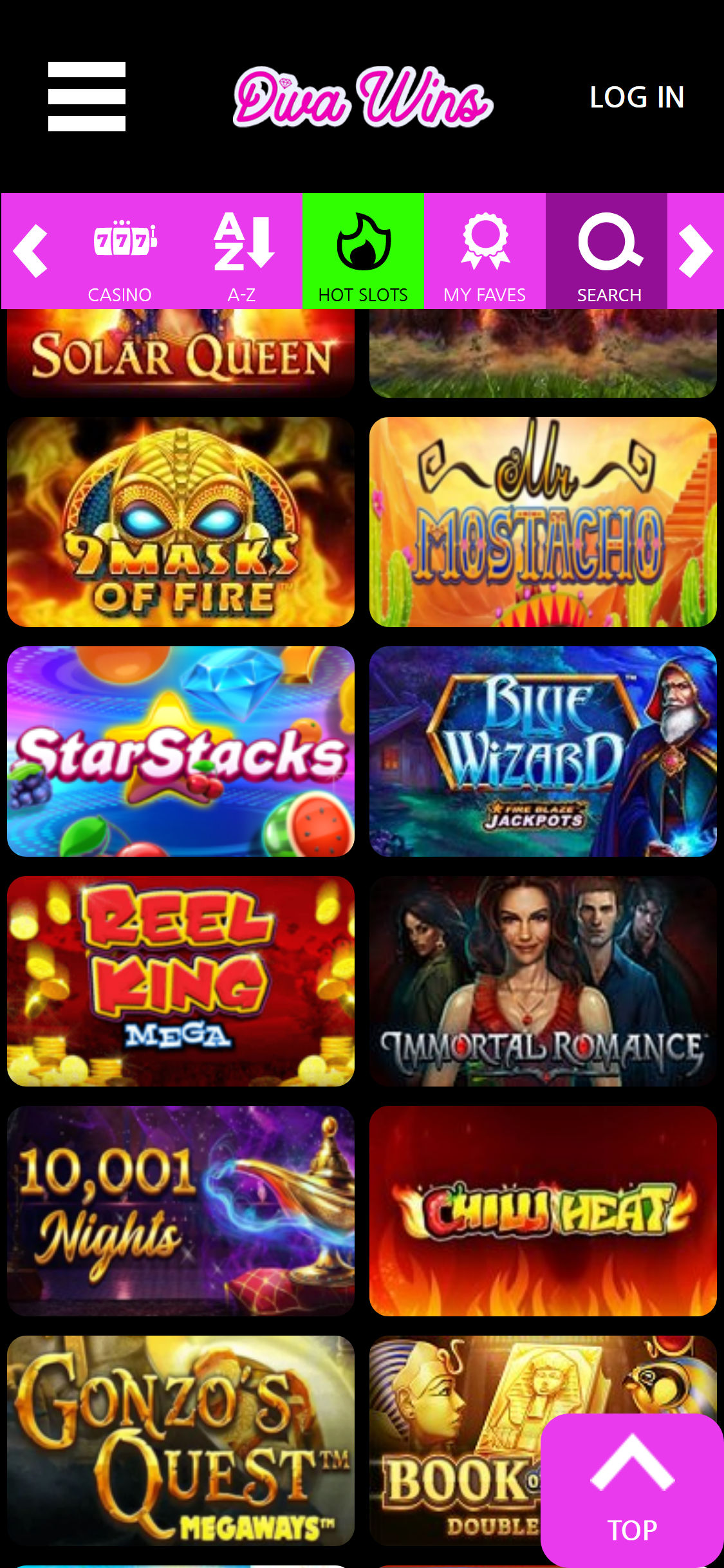 Diva Wins Casino Mobile Games Review