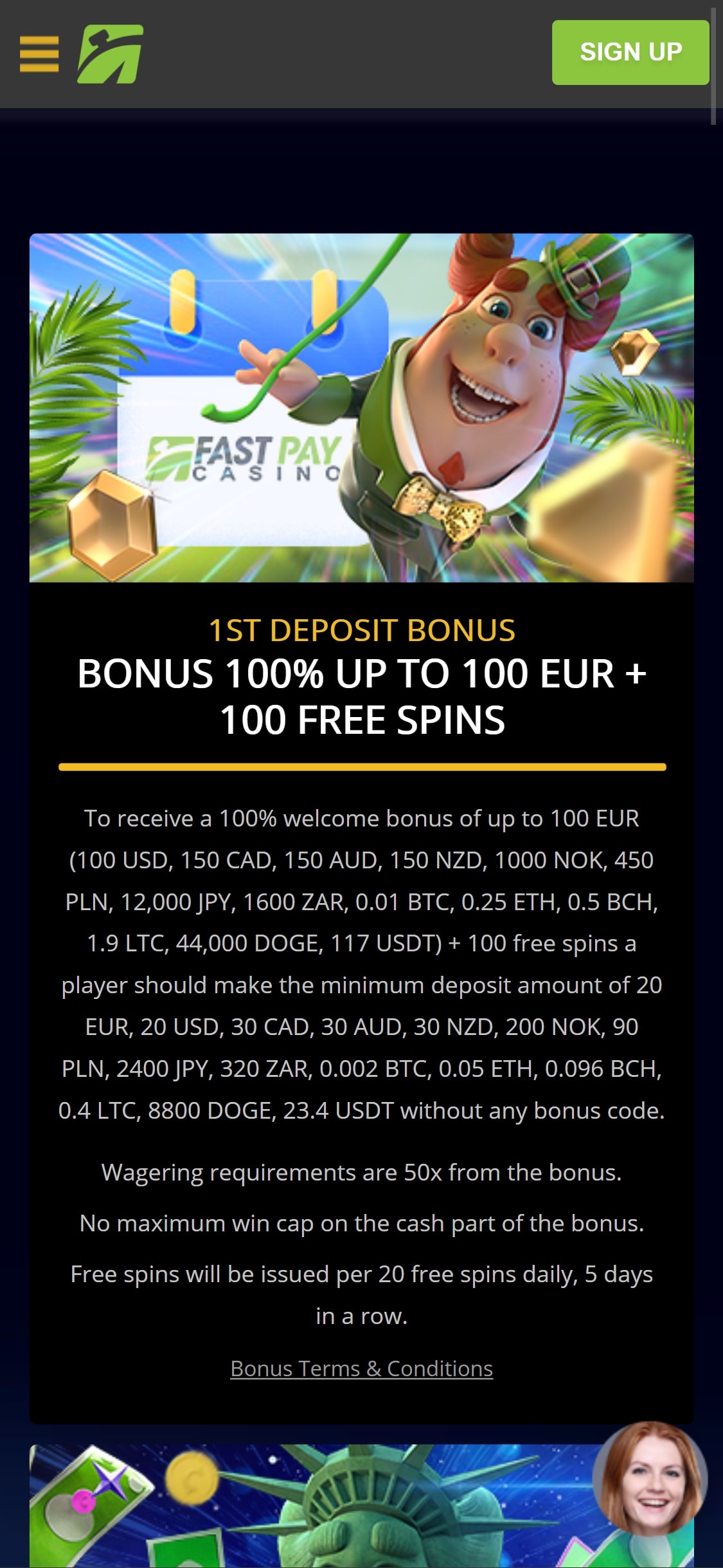 Fastpay Casino Mobile No Deposit Bonus Review