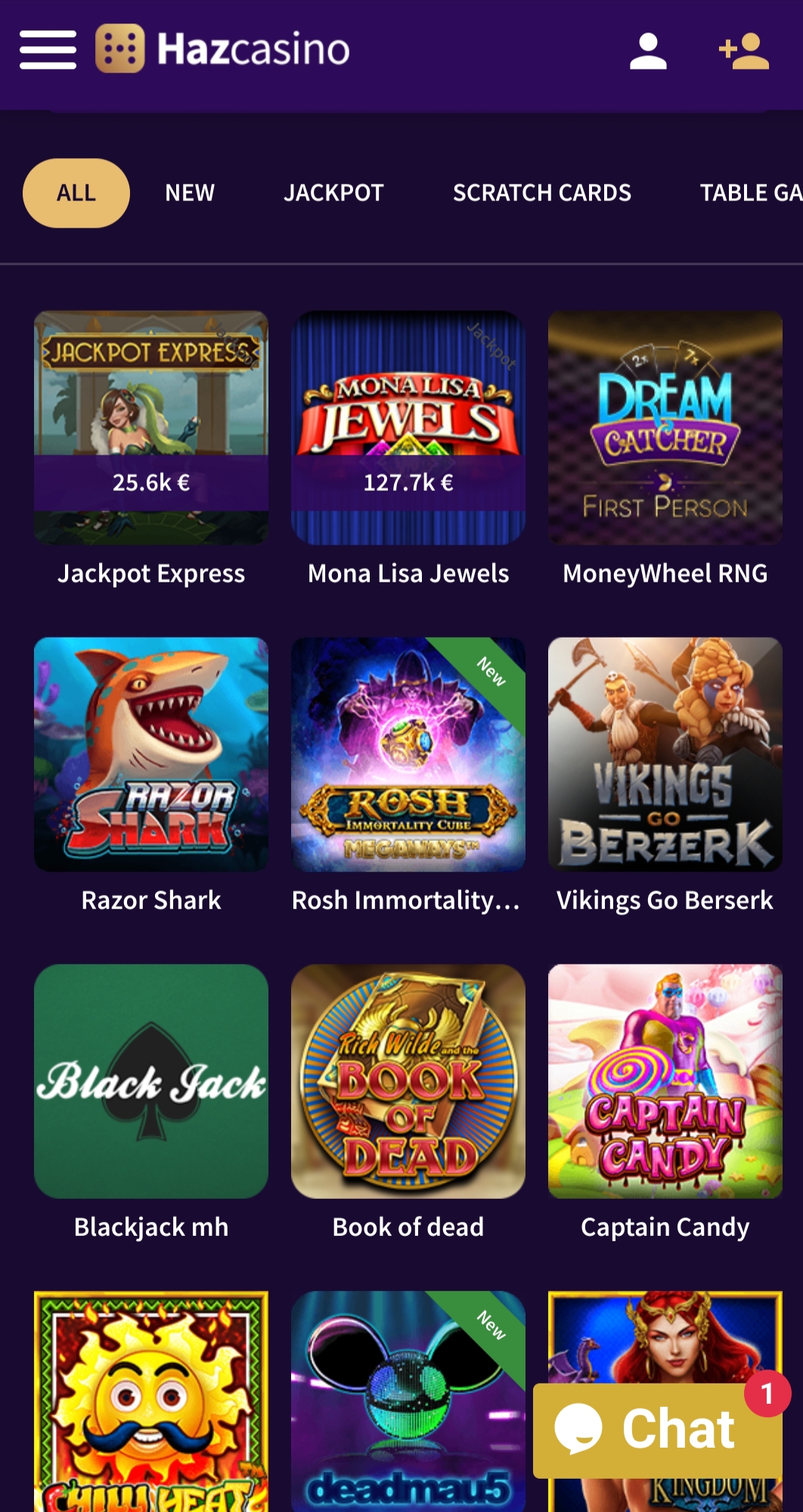 Haz Casino Mobile Games Review