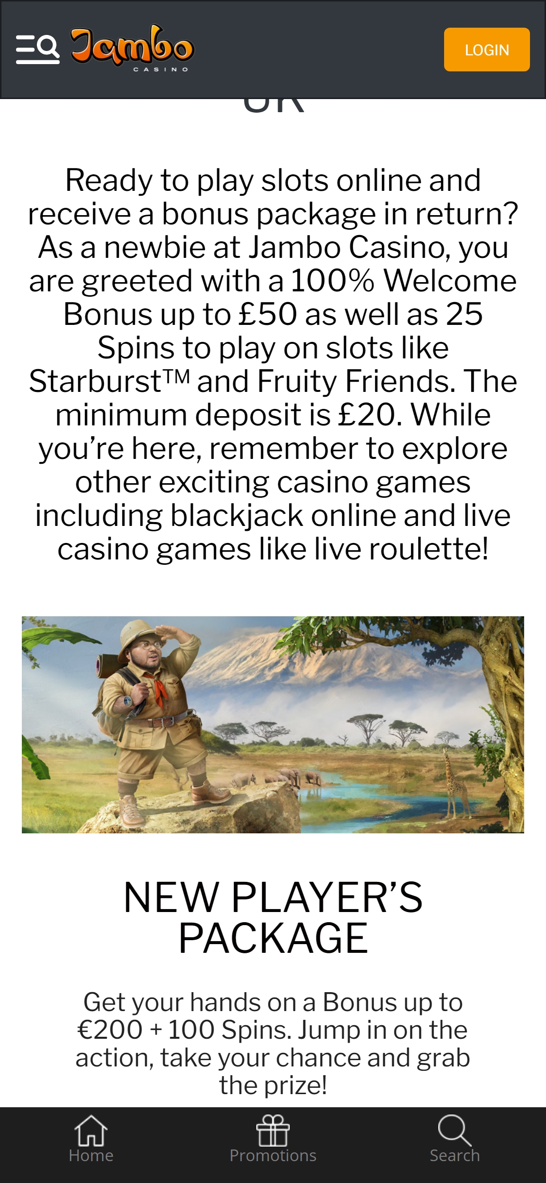 Jambo Casino Mobile No Deposit Bonus Review