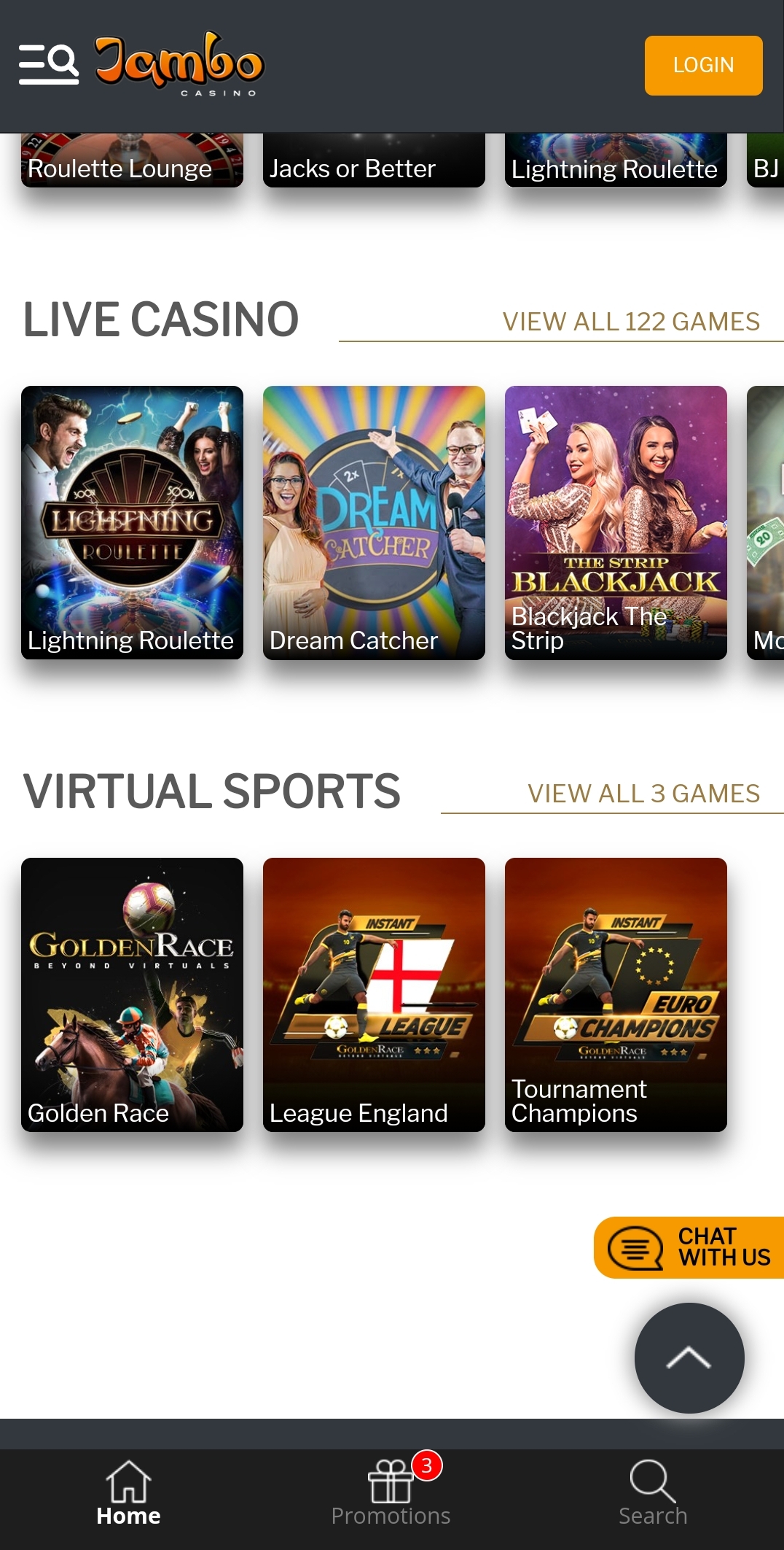 Jambo Casino Mobile Live Dealer Games Review