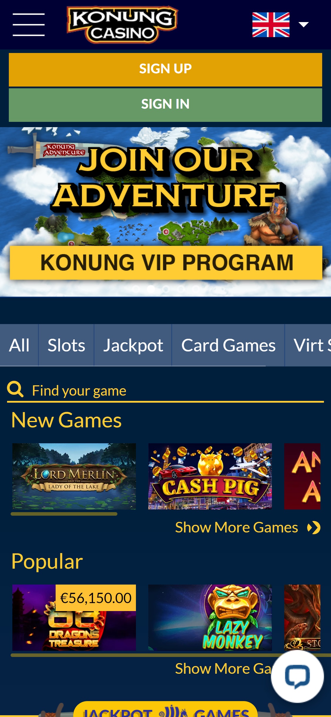 Konung Casino Mobile Review