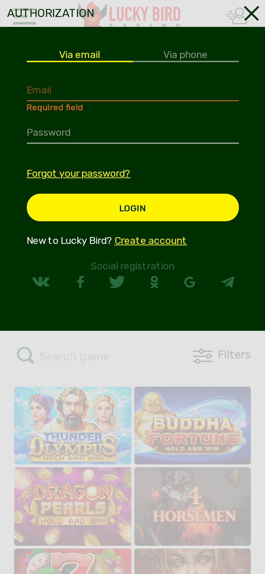 Lucky Bird Casino Mobile Login Review
