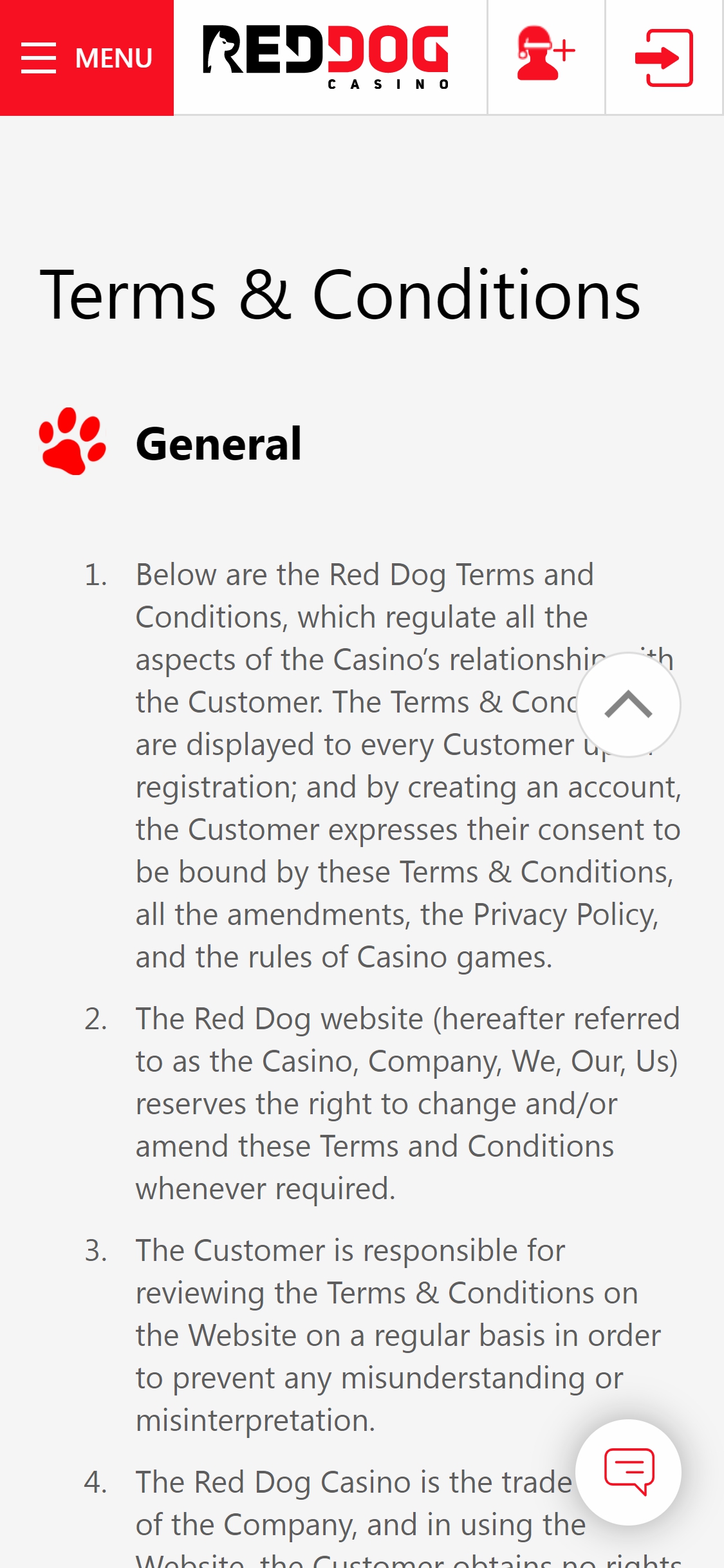 Red Dog Casino Mobile Support Review
