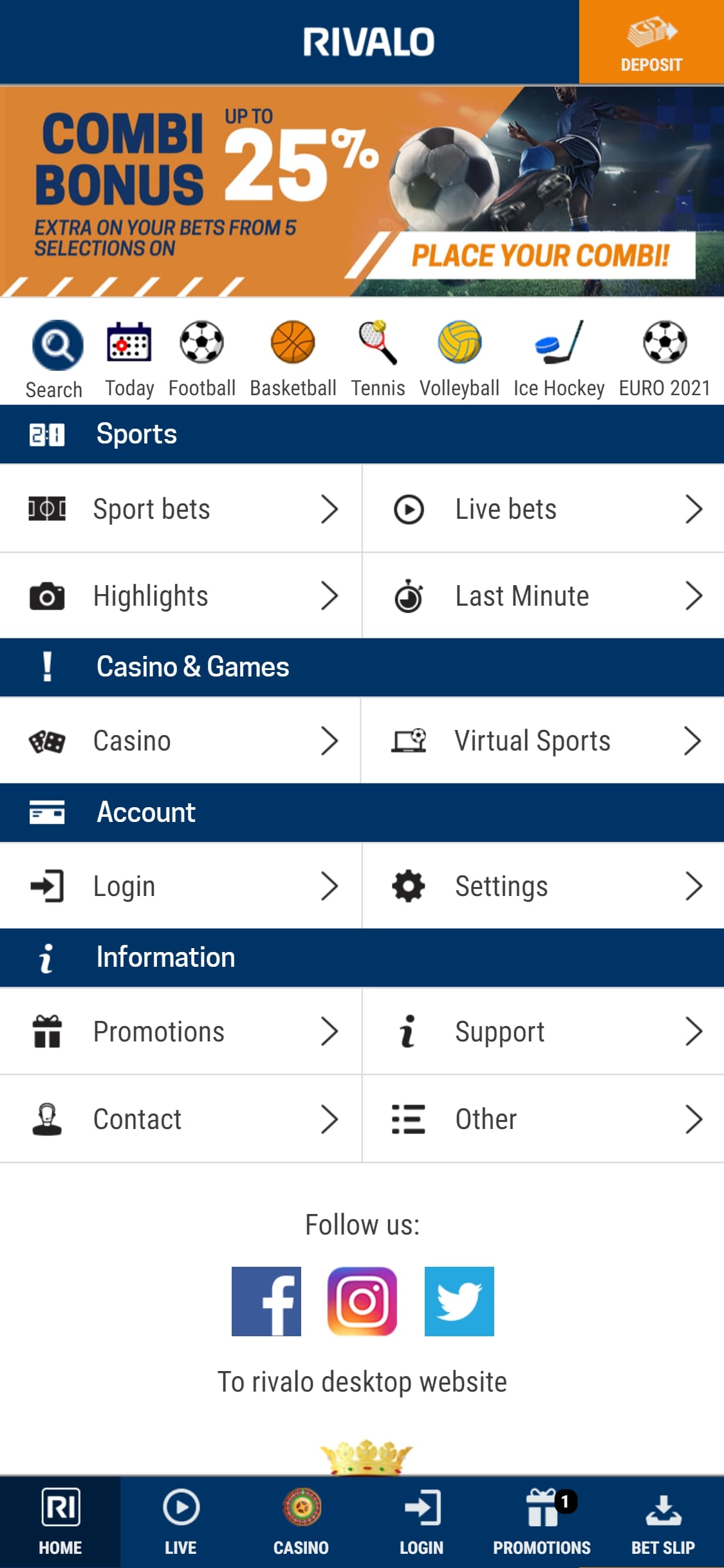 Rivalo Mobile Betting Review