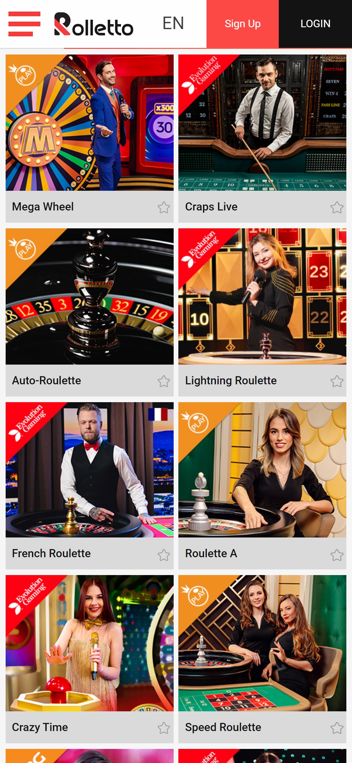 Rolletto Casino Mobile Live Dealer Games Review