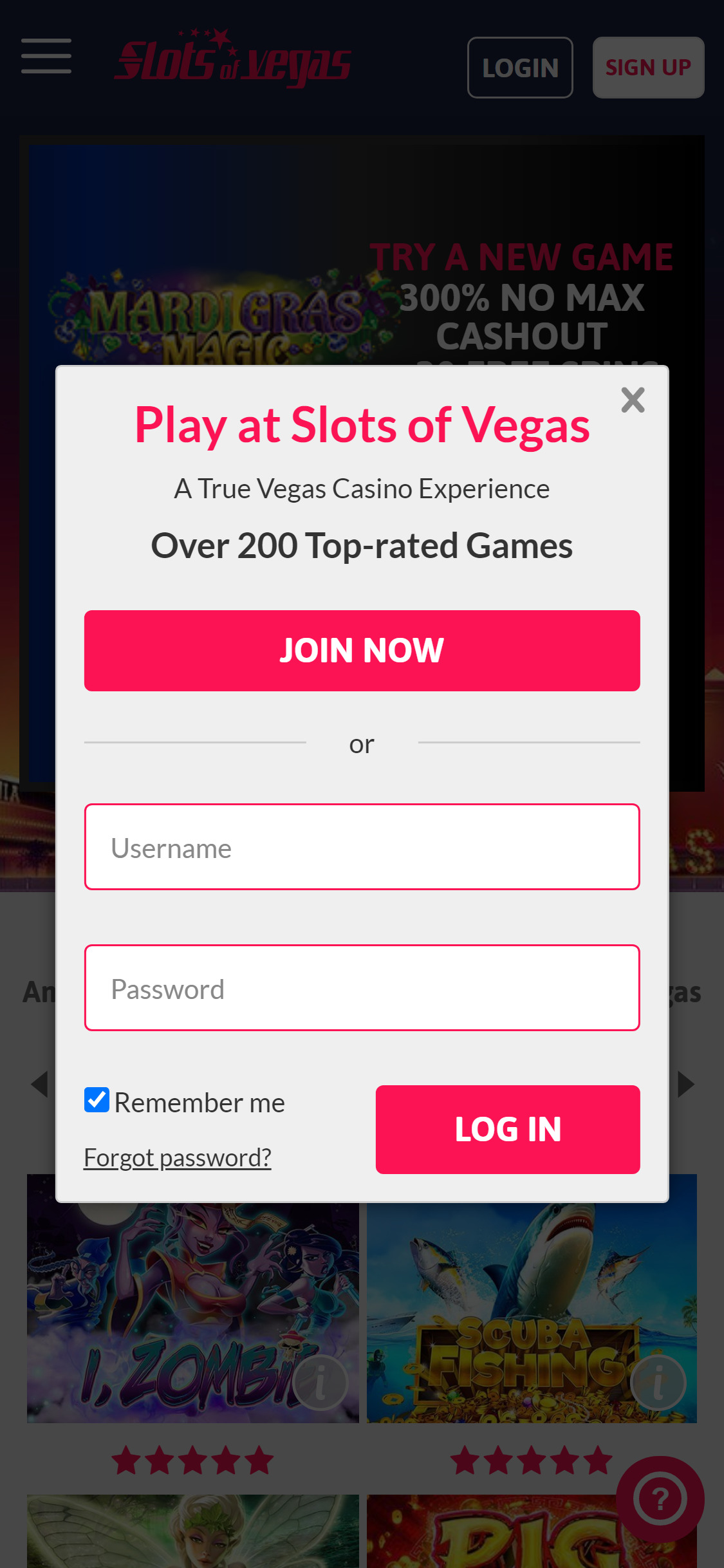 Slots of Vegas Casino Mobile Login Review