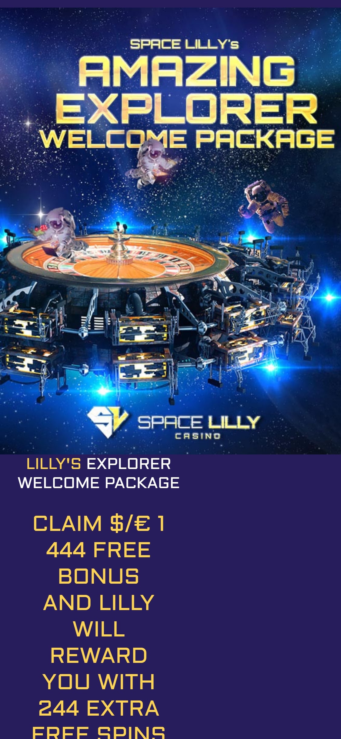 Space Lilly Casino Mobile No Deposit Bonus Review