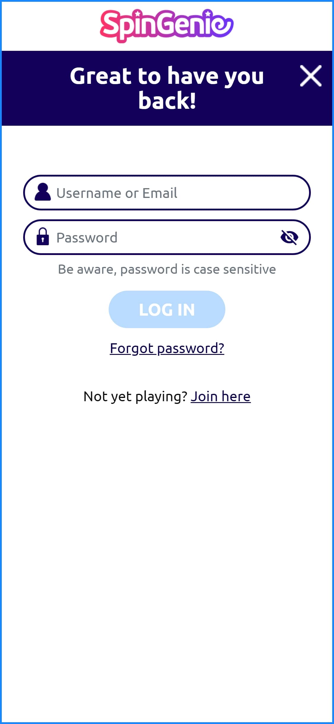 Spin Genie Casino Mobile Login Review