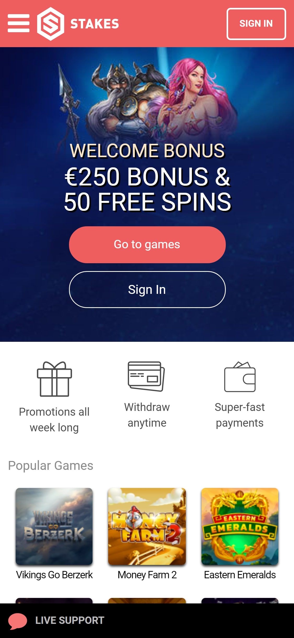 Stakes Casino Mobile Review