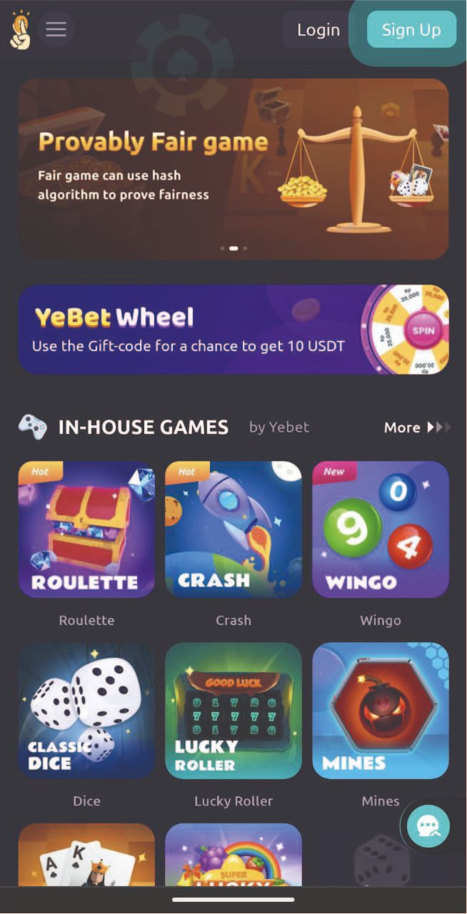 YeBet Casino Mobile Games Review