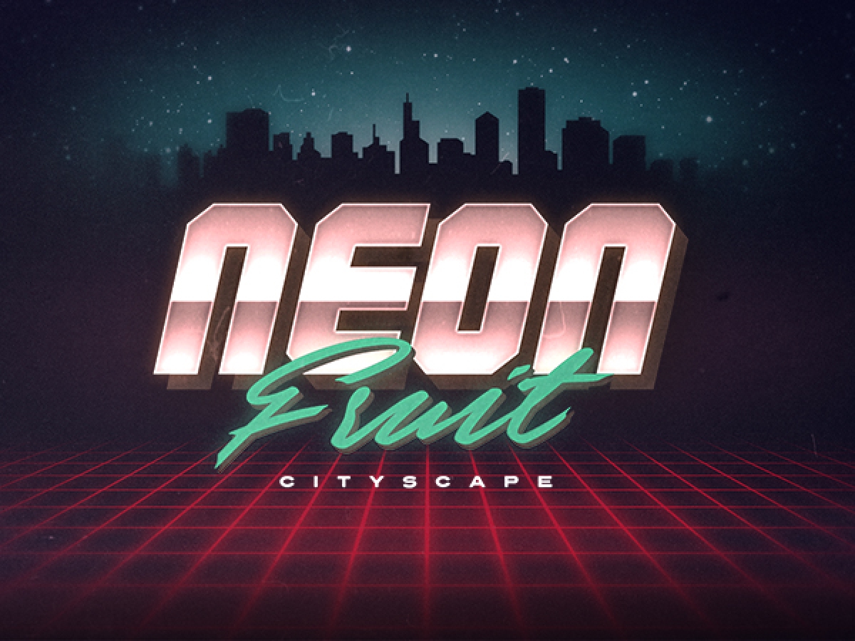 Neon Fruit Cityscape demo
