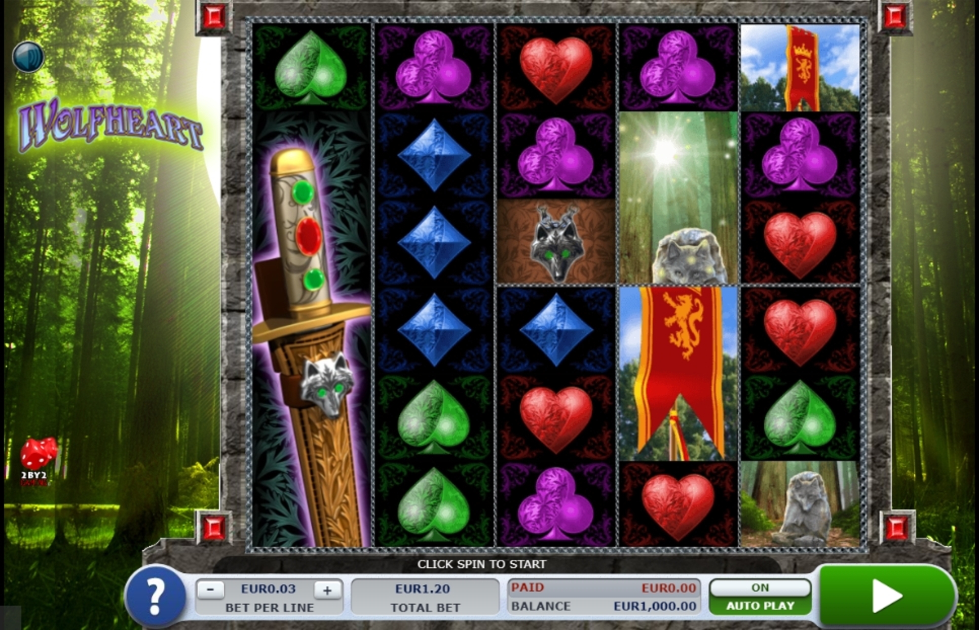 Reels in Wolf heart Slot Game by 2 By 2 Gaming