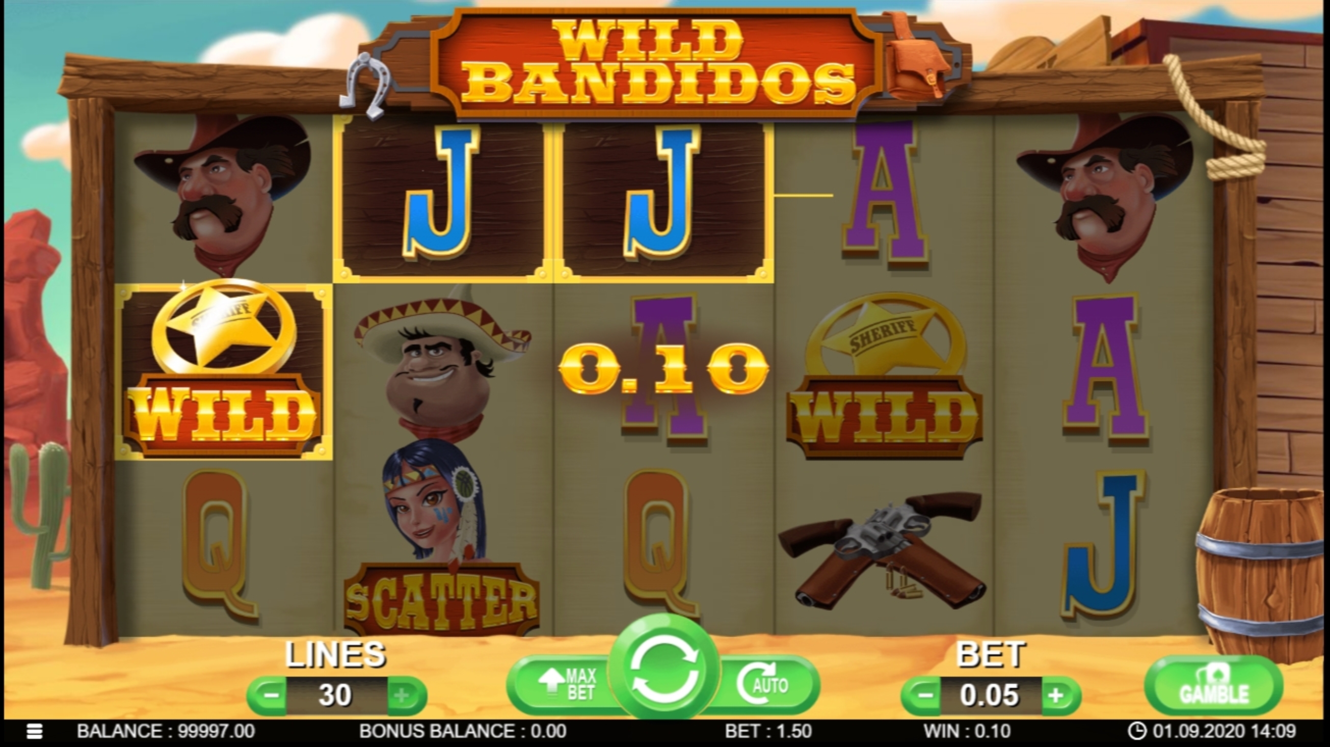 Win Money in Wild Bandidos Free Slot Game by 7mojos