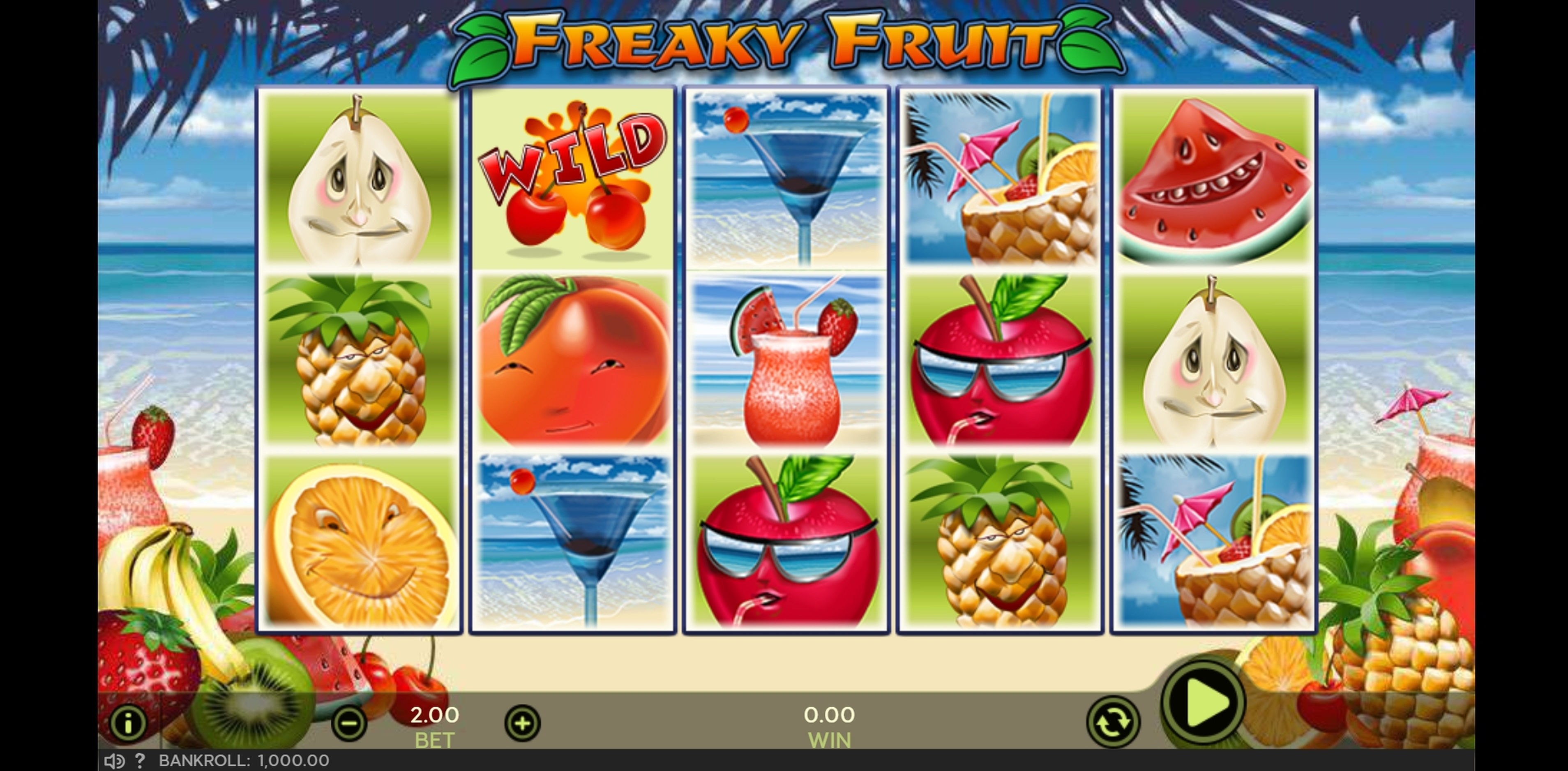 Reels in Freaky Fruit Slot Game by 888 Gaming