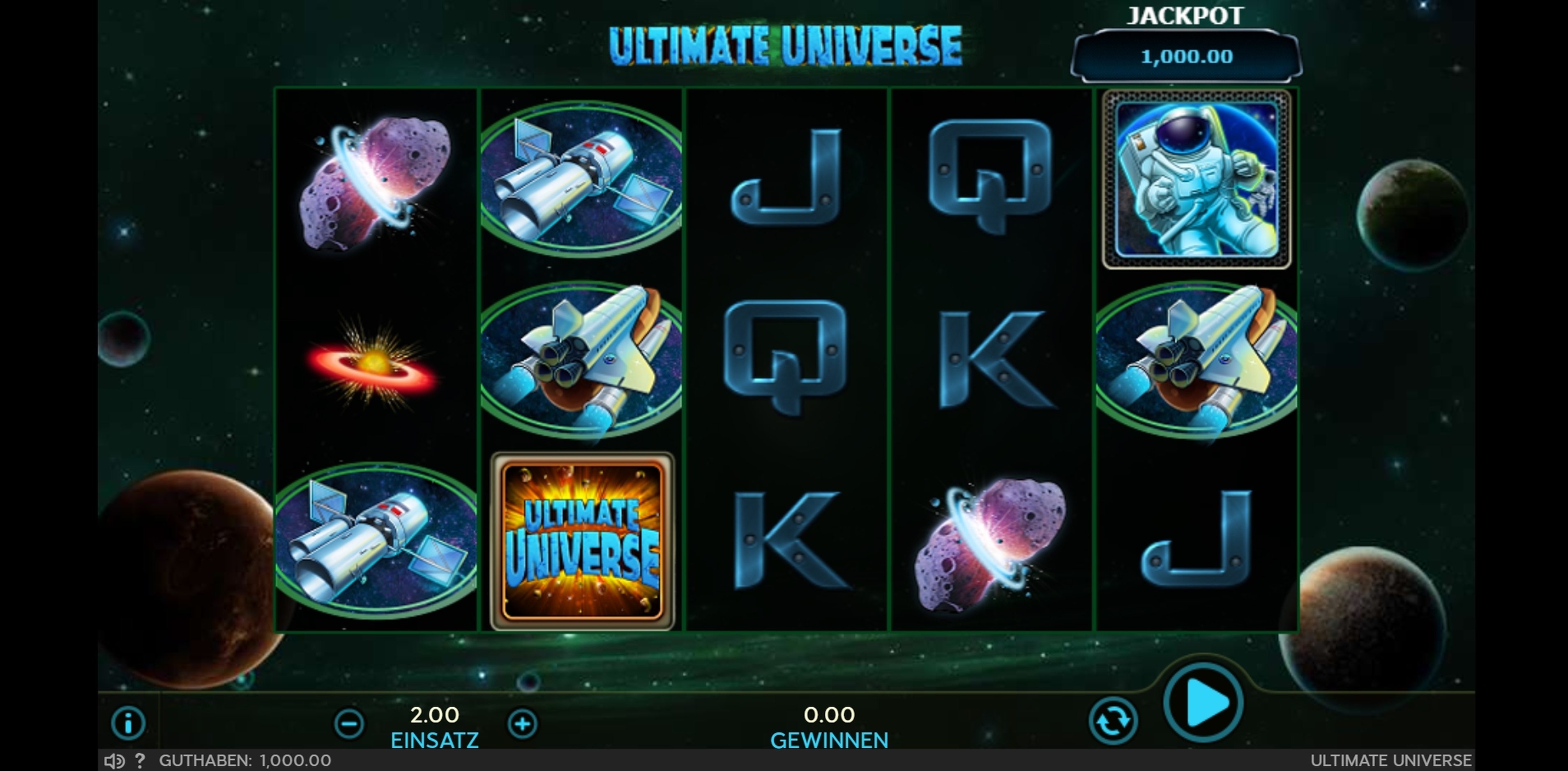 Reels in Ultimate Universe Slot Game by 888 Gaming