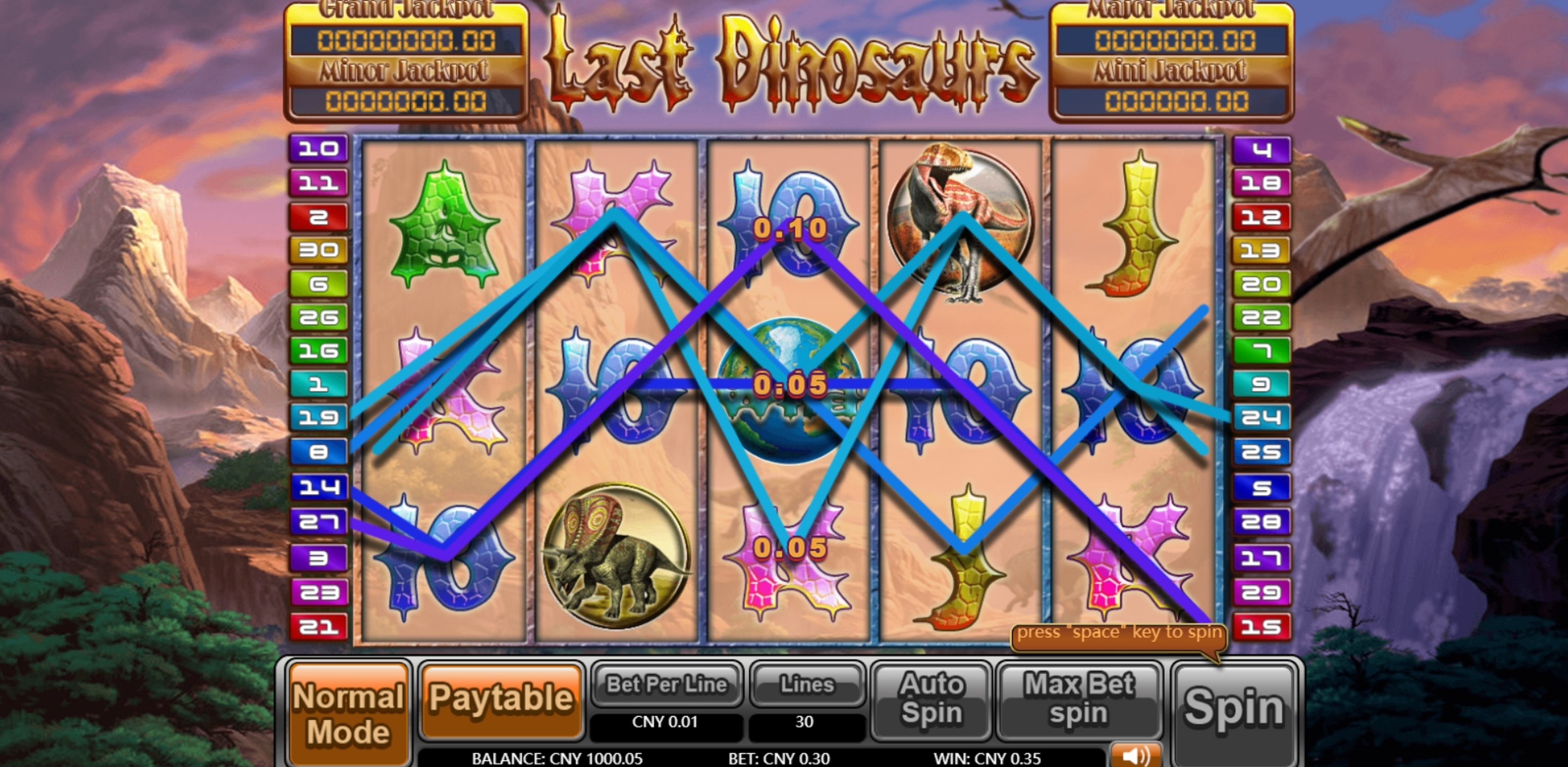 Win Money in Last Dinosaurs Free Slot Game by Aiwin Games