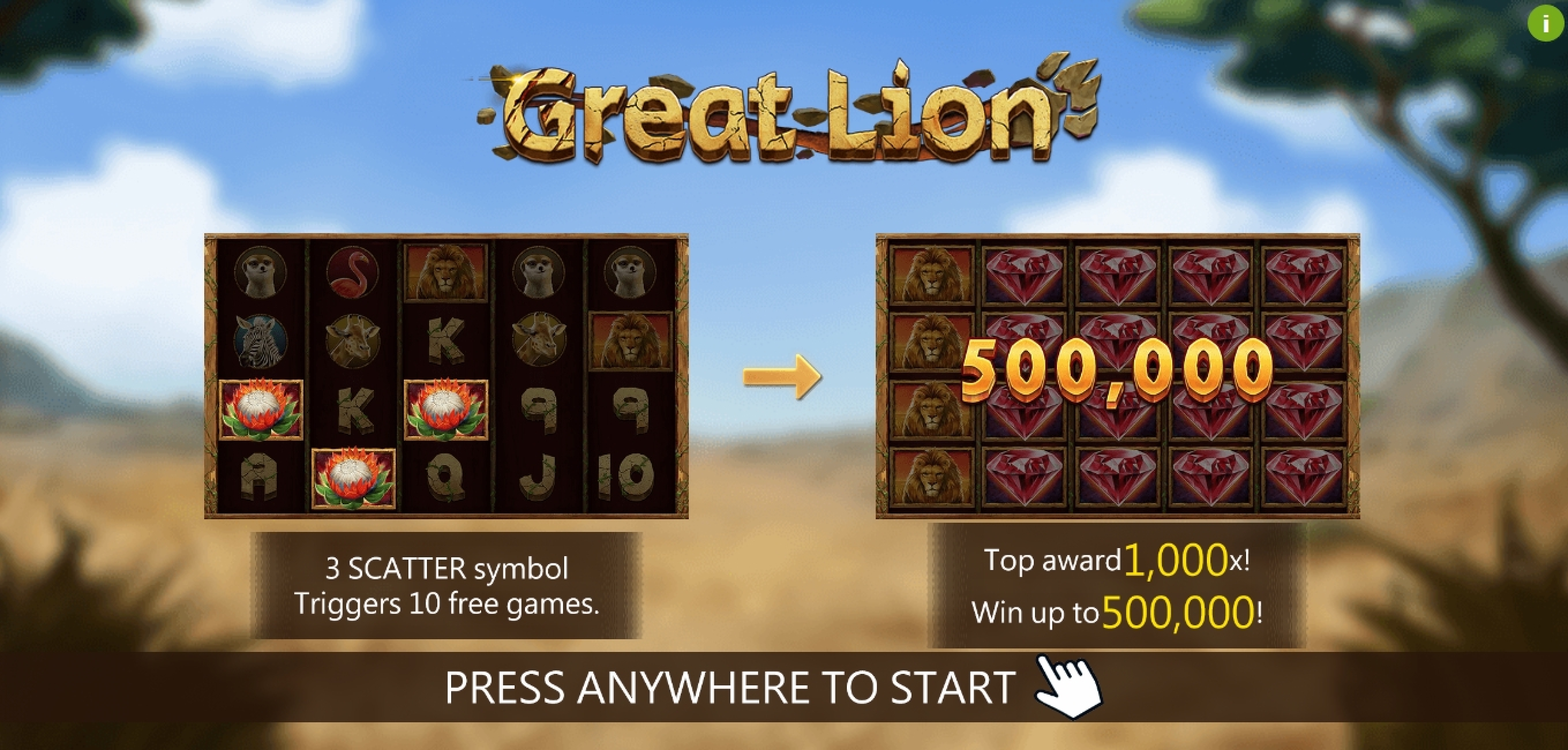 Play Great Lion Free Casino Slot Game by Dragoon Soft