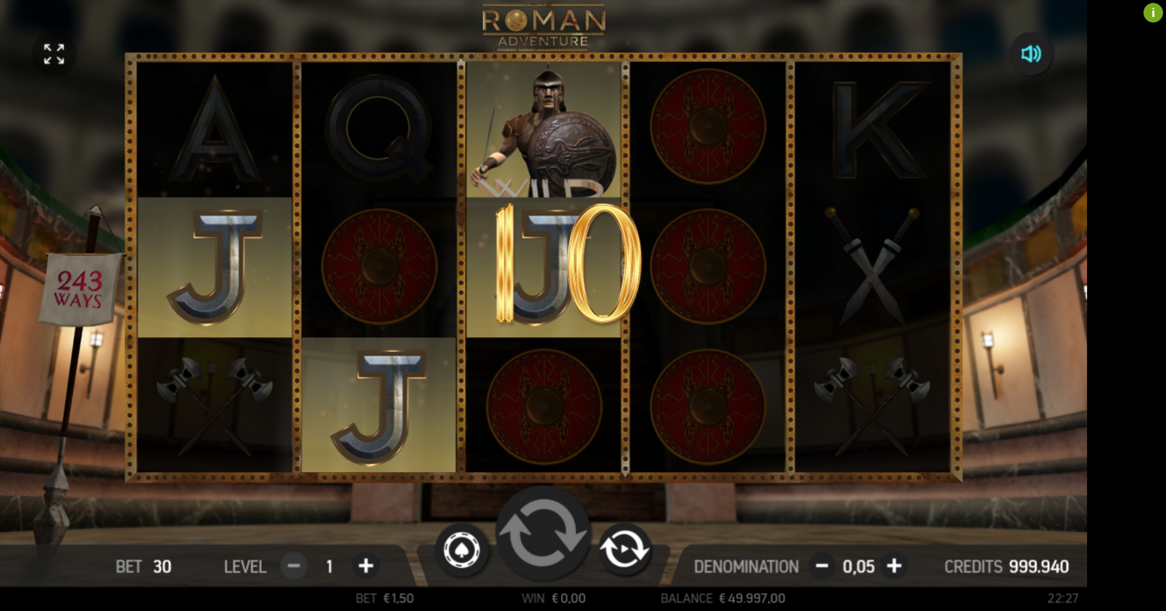 Win Money in Roman Adventure Free Slot Game by FBM