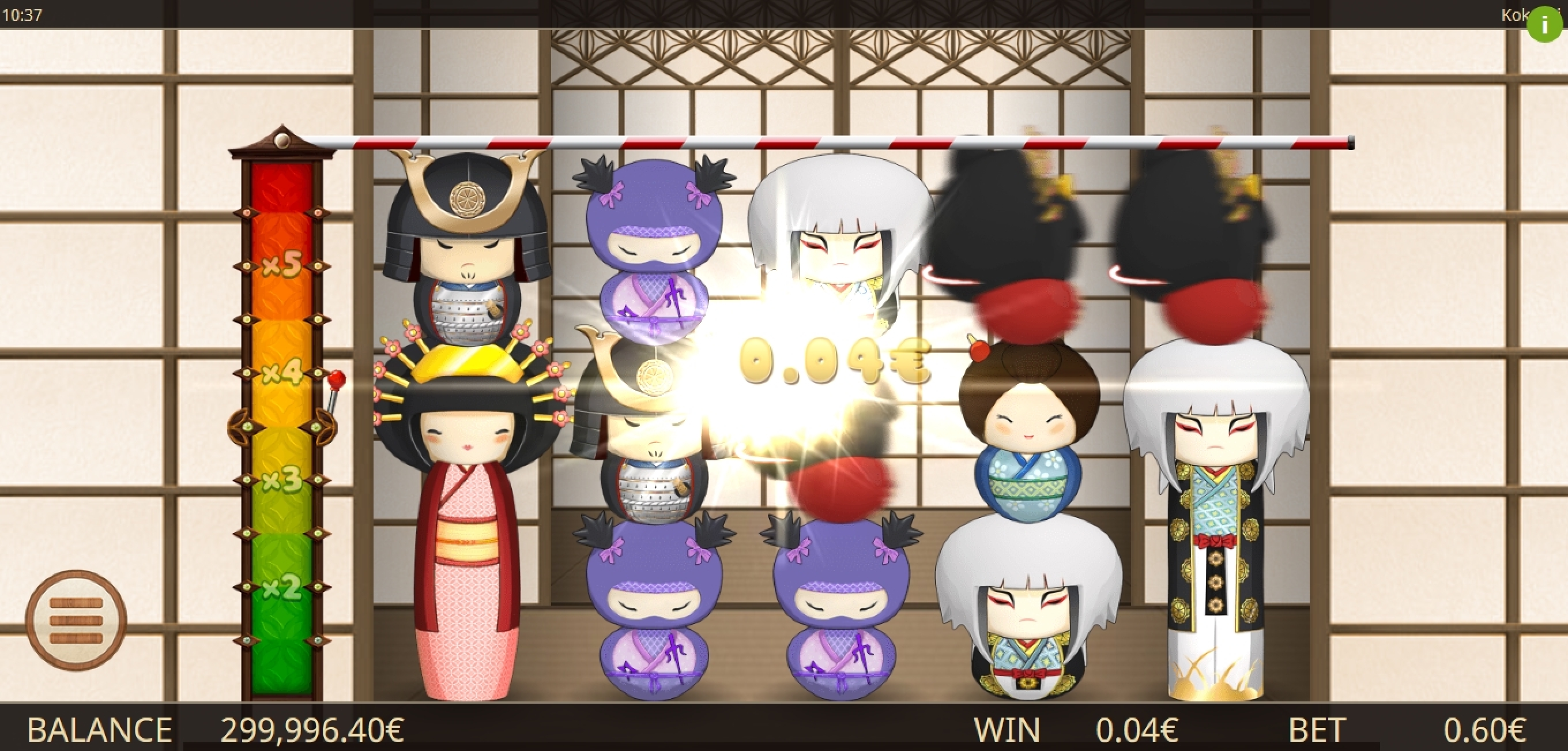 Win Money in Kokeshi Free Slot Game by Gamatron