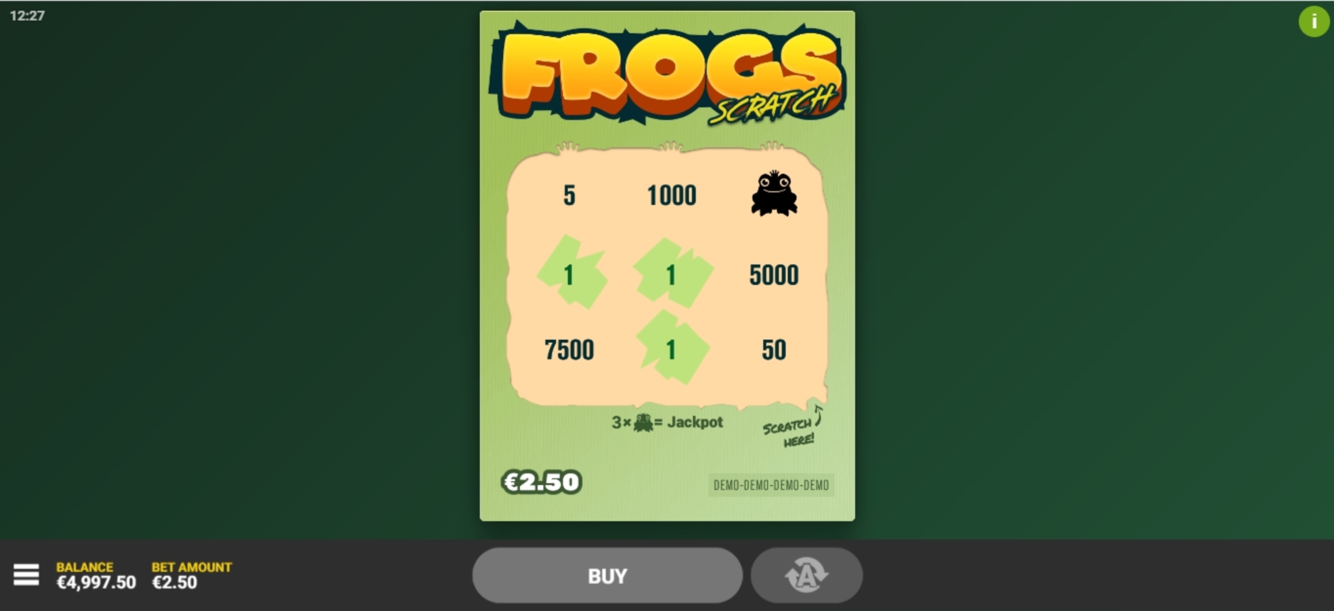 Win Money in Frogs Scratch Free Slot Game by Hacksaw Gaming