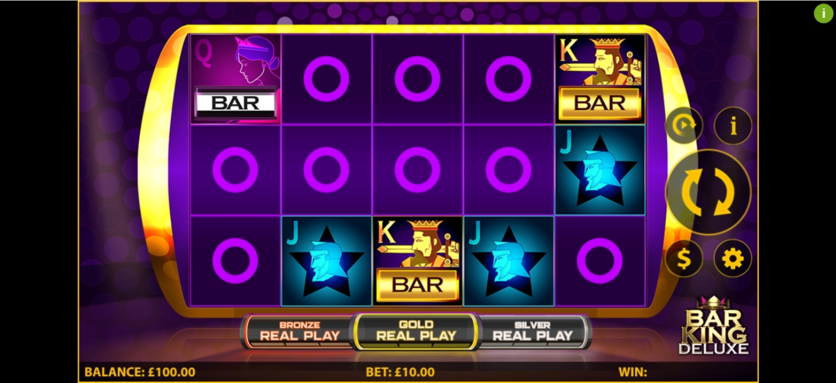Reels in Bar King Deluxe Slot Game by HungryBear