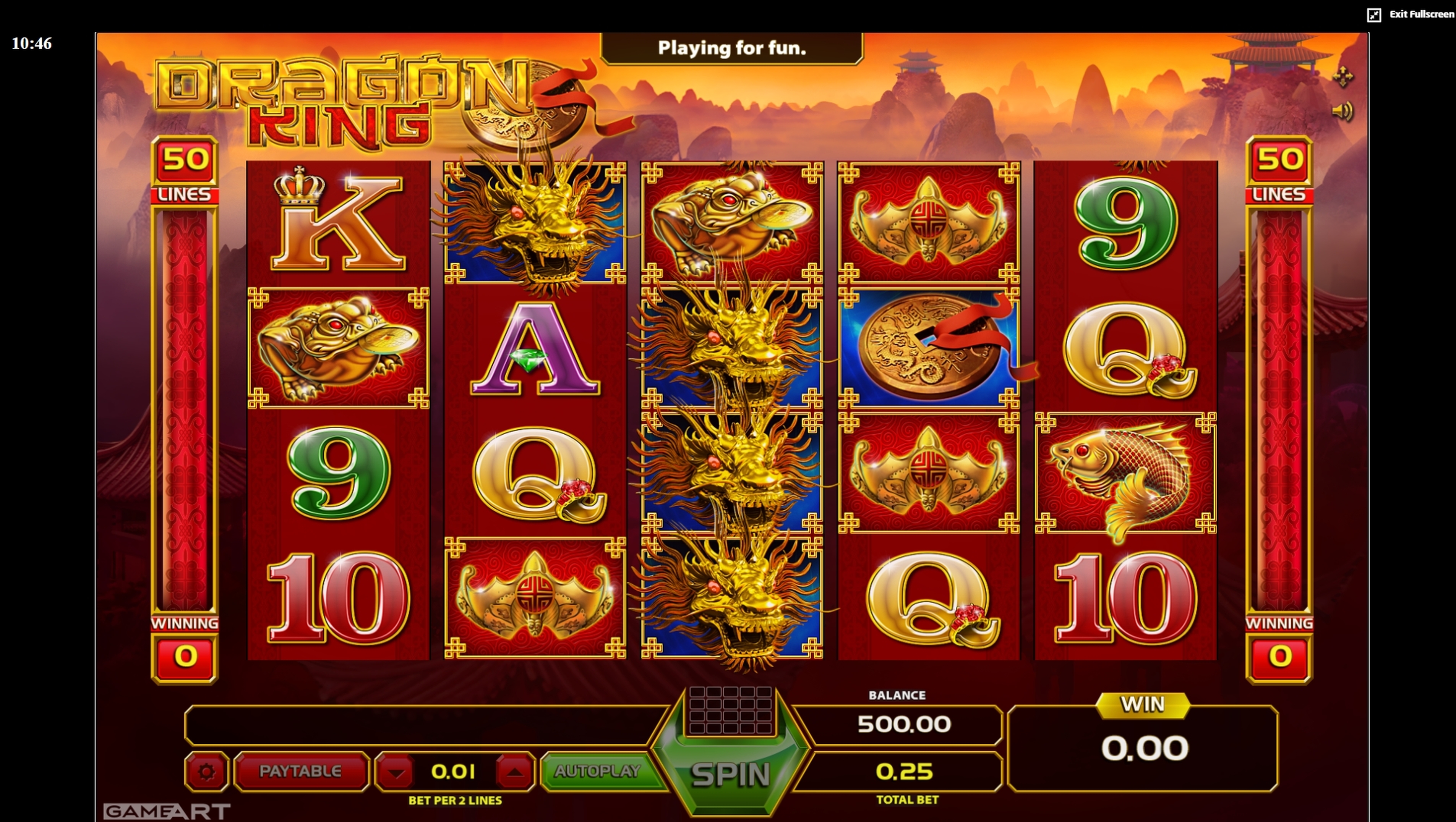 Reels in Dragon King(JDB168) Slot Game by JDB168