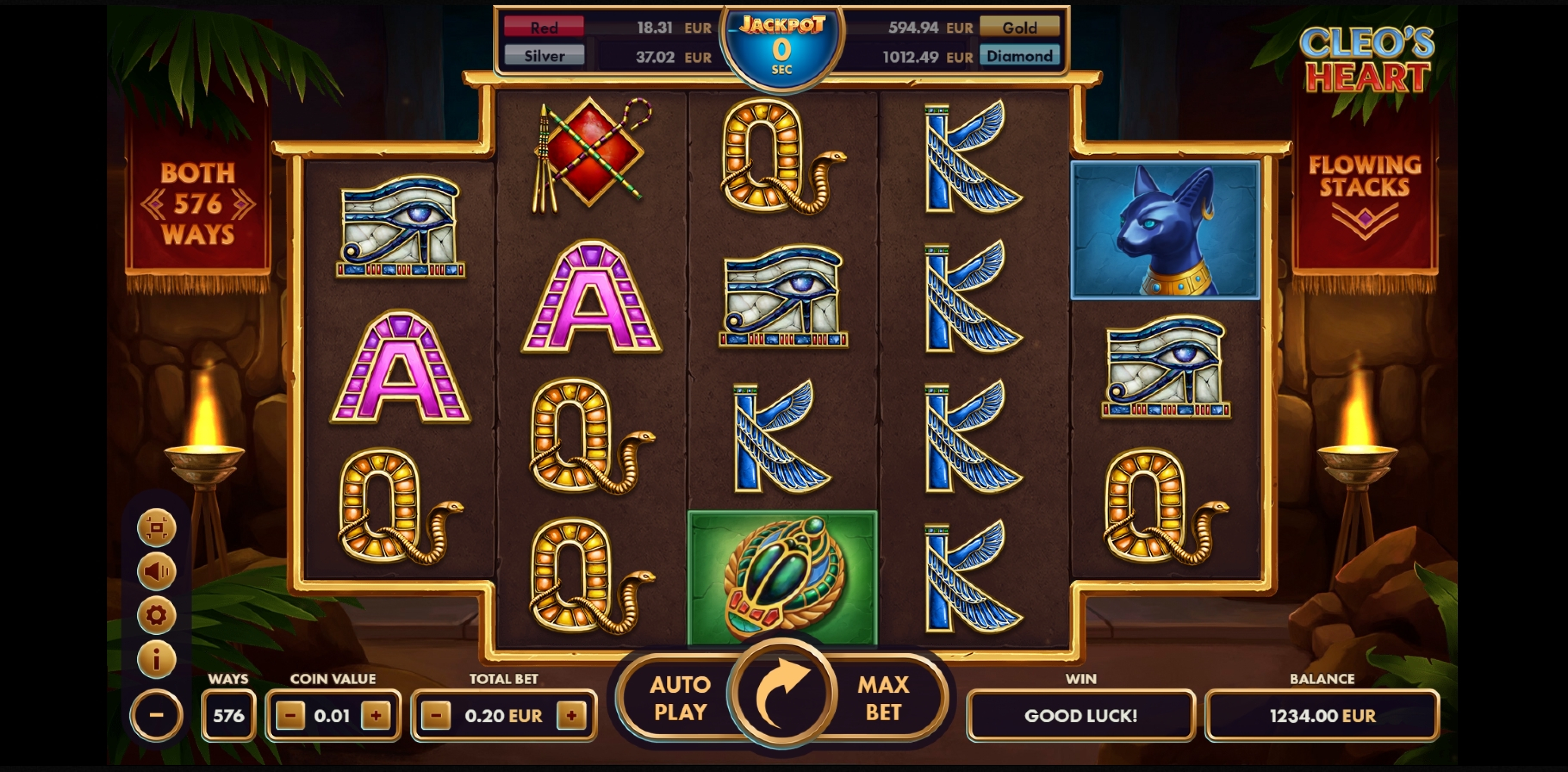 Reels in Cleo's Heart Slot Game by NetGame