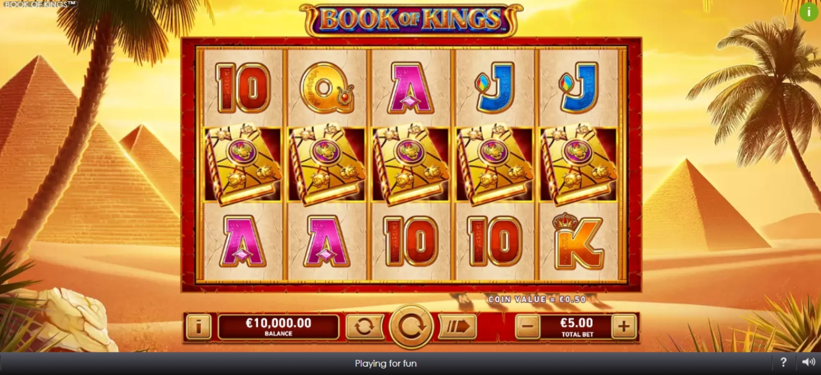 Reels in Book Of Kings Slot Game by Rarestone Gaming