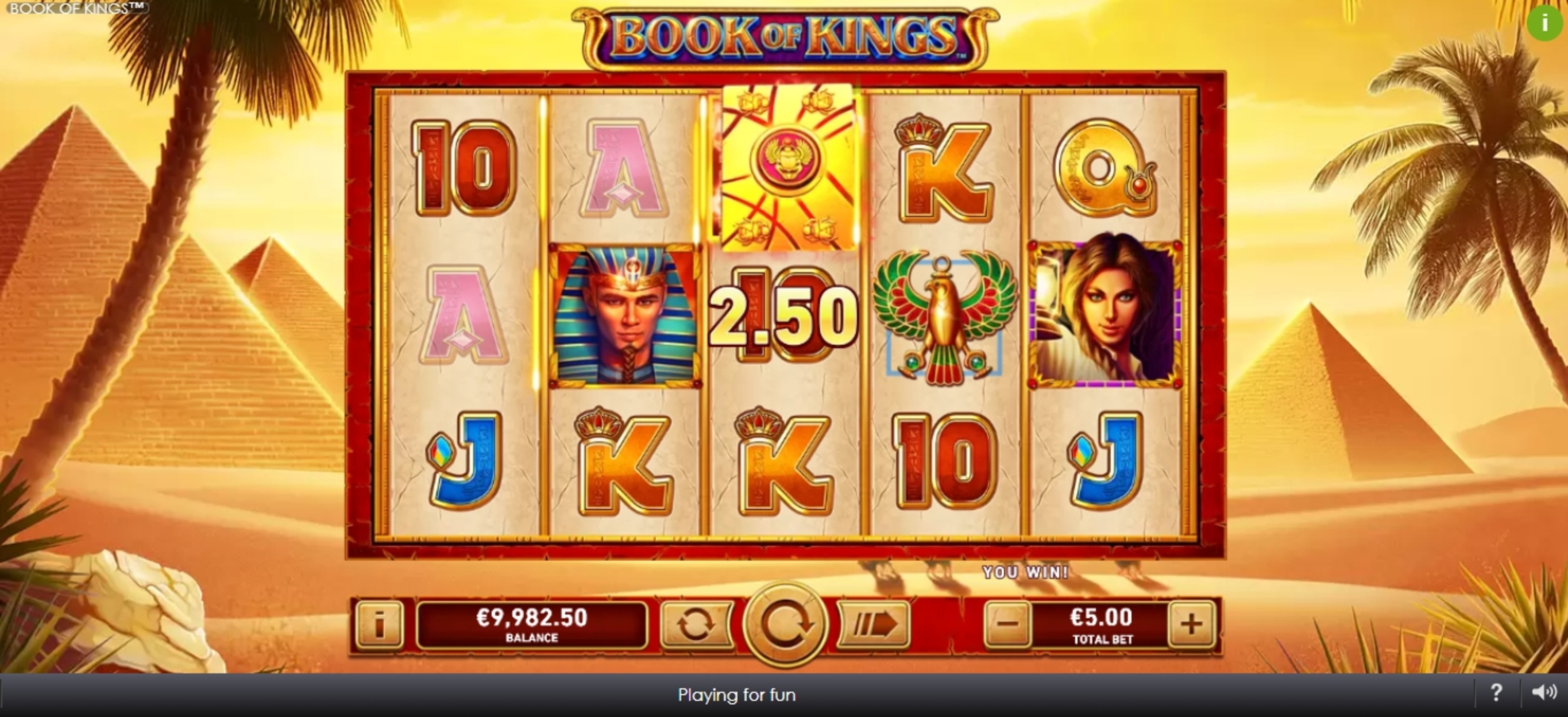 Win Money in Book Of Kings Free Slot Game by Rarestone Gaming