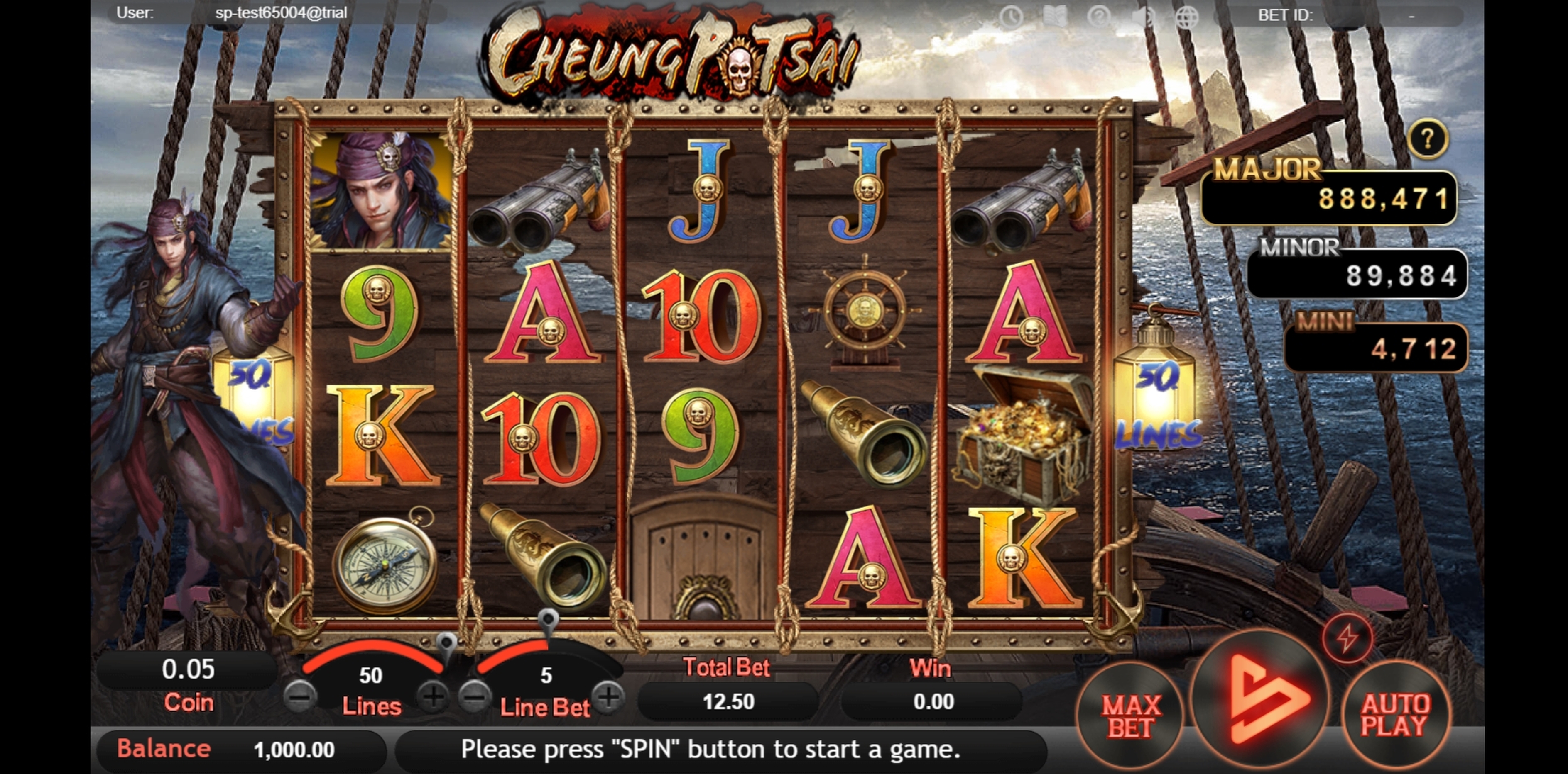Reels in Cheung Po Tsai Slot Game by SimplePlay