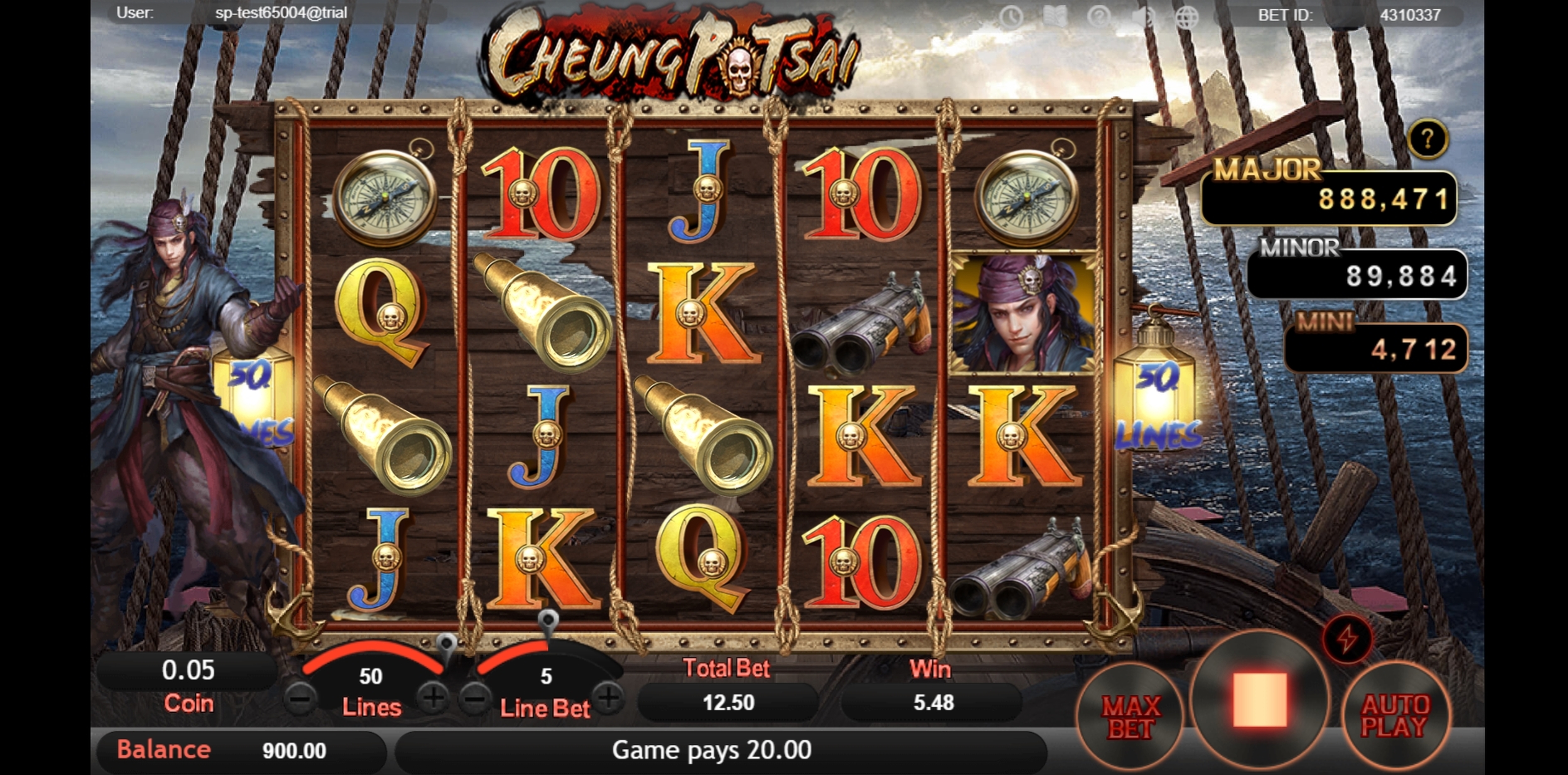 Win Money in Cheung Po Tsai Free Slot Game by SimplePlay