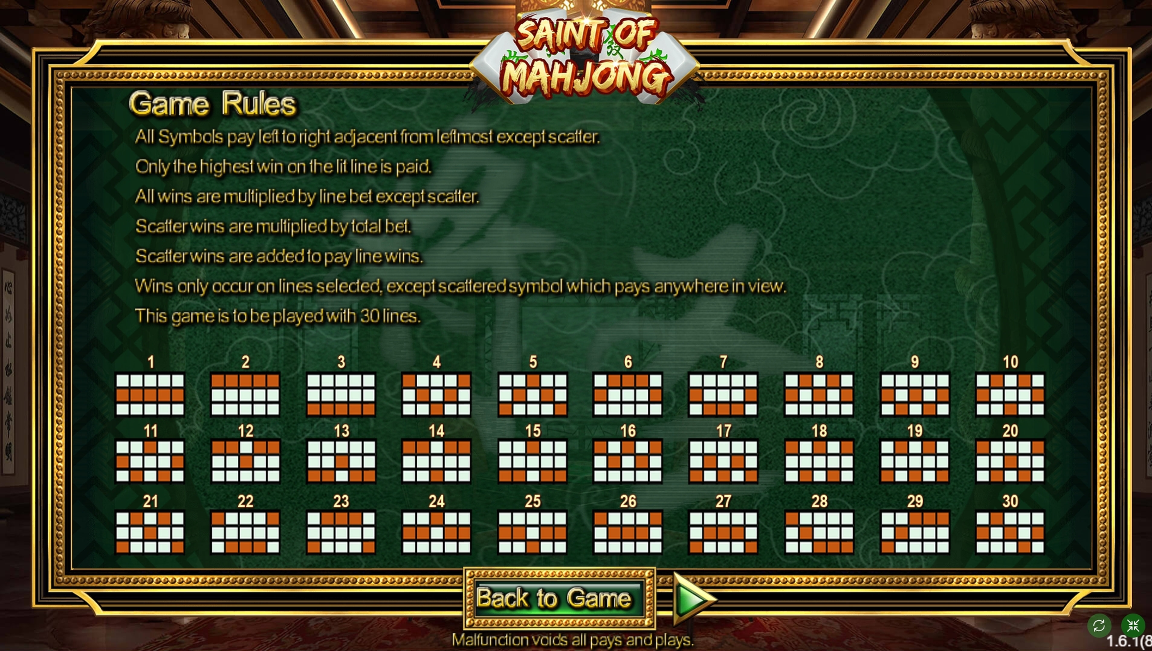 Info of Saint of Mahjong Slot Game by SimplePlay