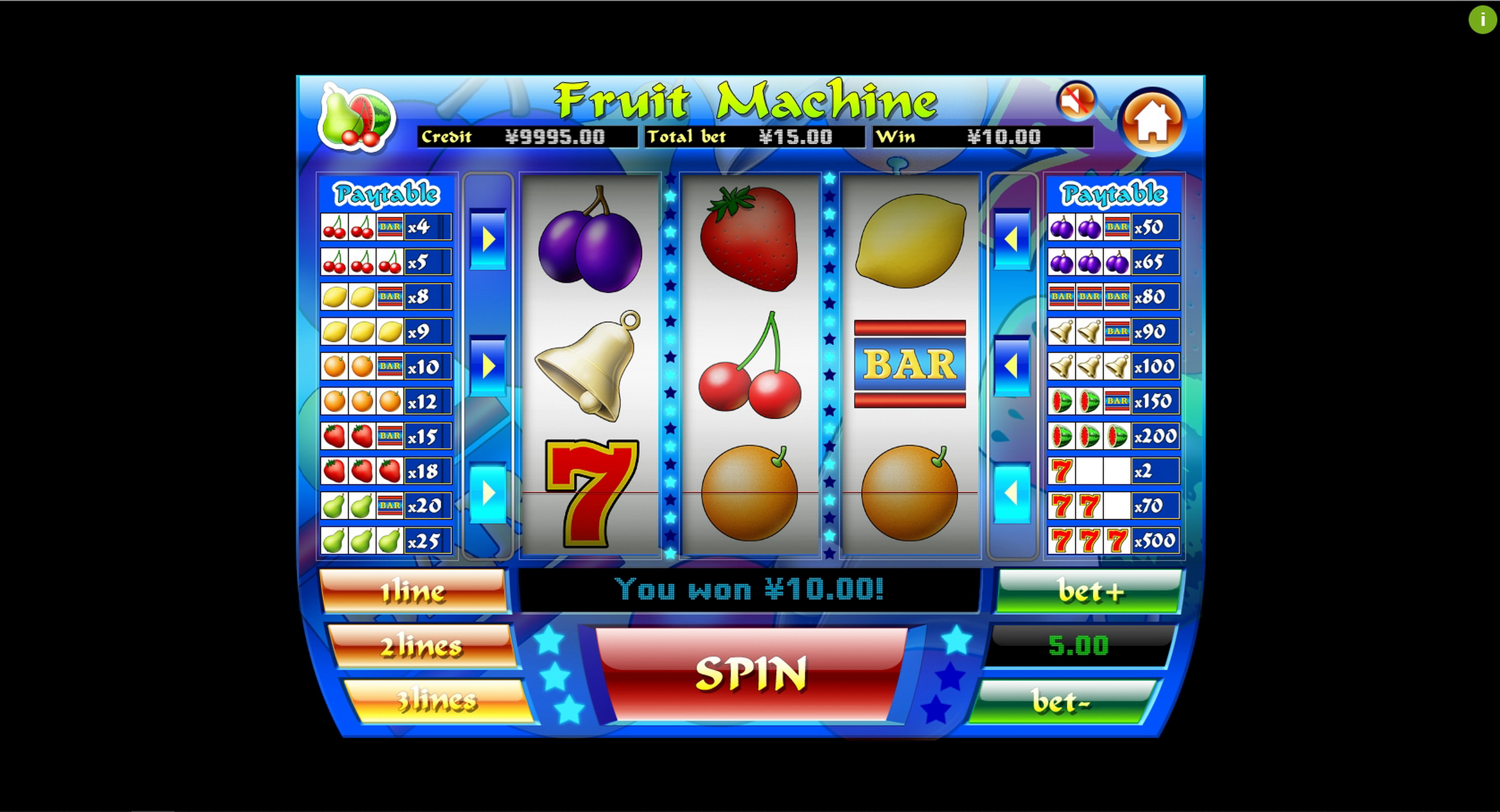 Fruit Machine (Slot Factory) demo