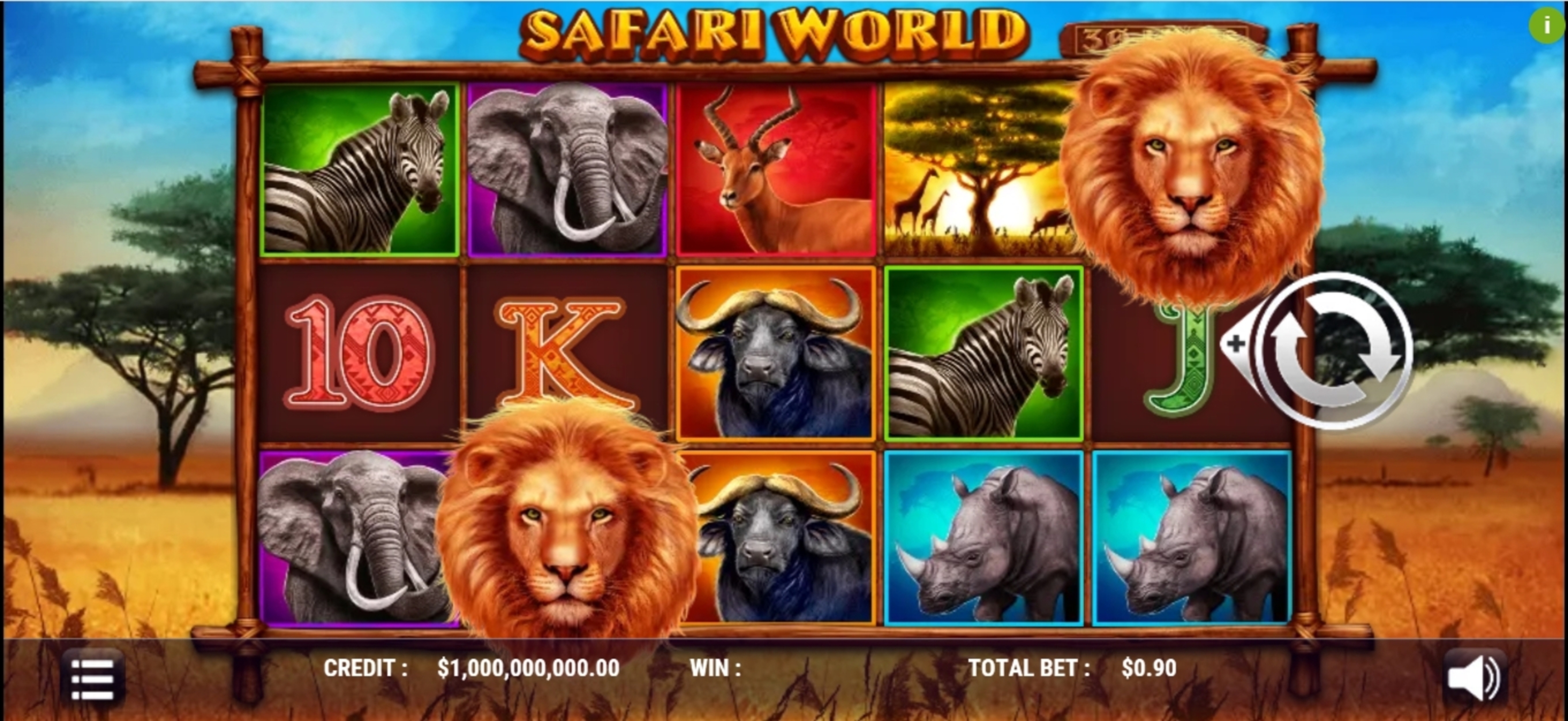 Reels in Safari World Slot Game by Slot Factory