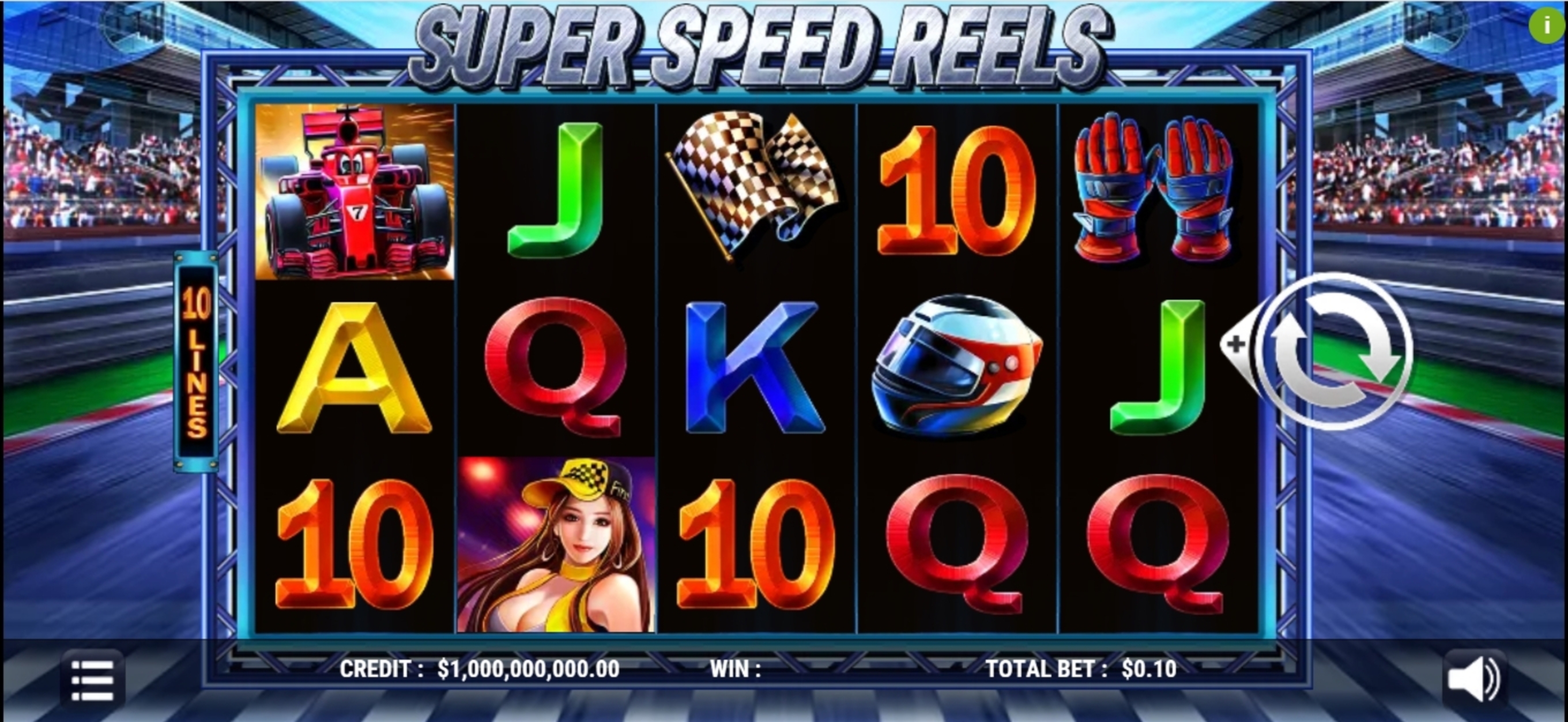 Reels in Super Speed Reels Slot Game by Slot Factory