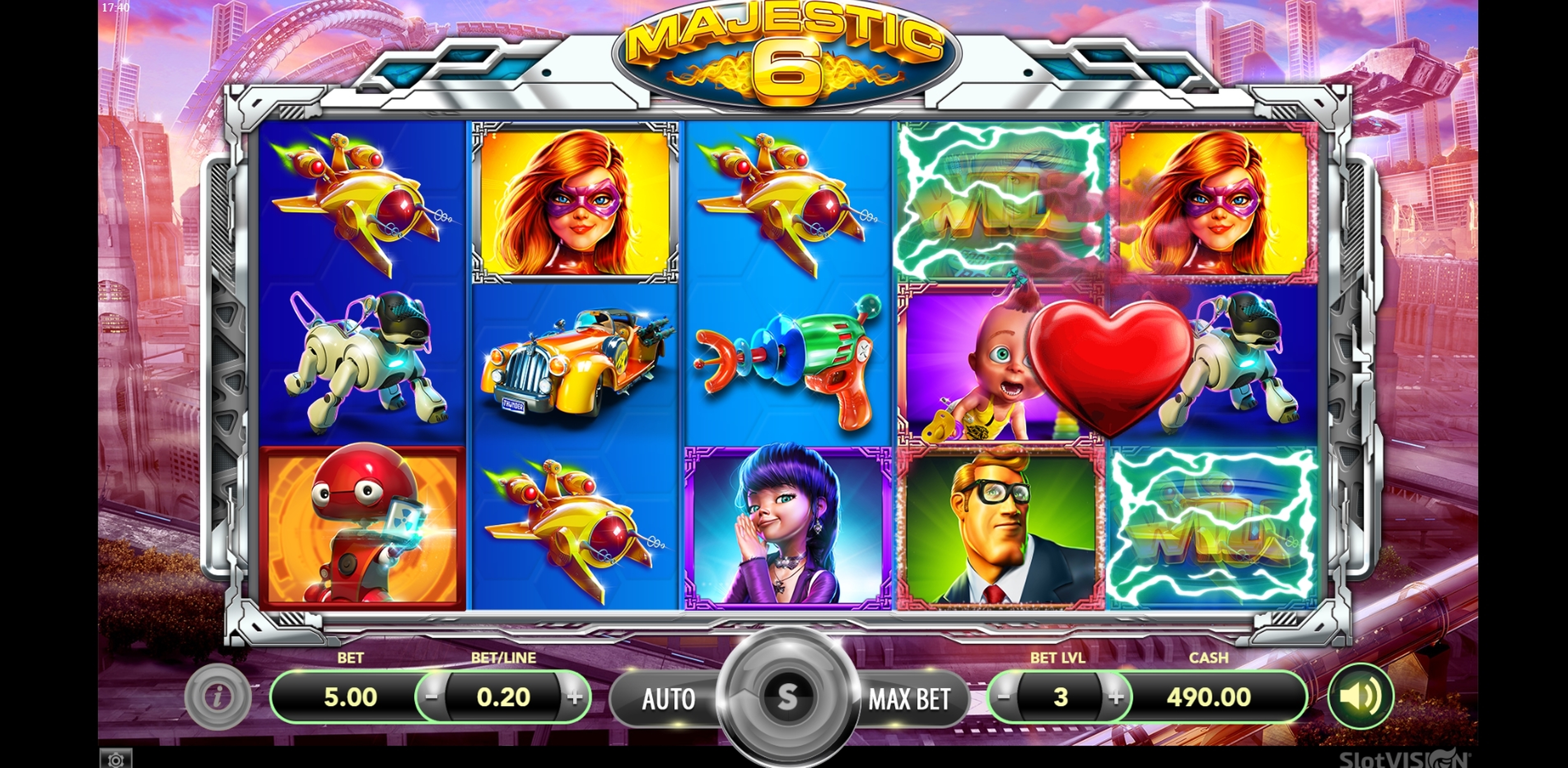 Win Money in Majestic 6 Free Slot Game by SlotVision