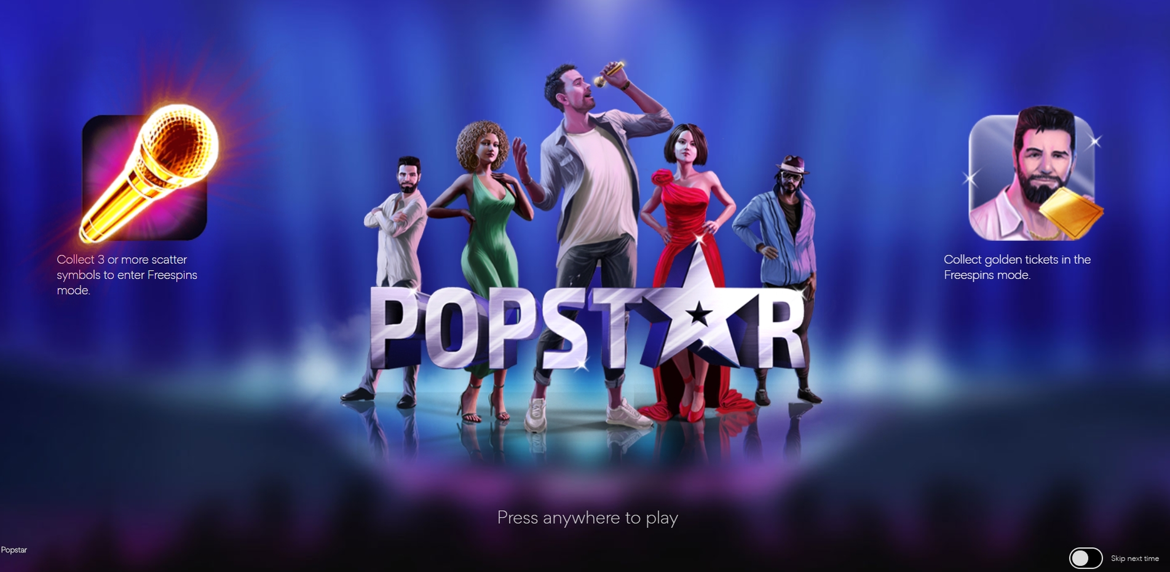 Play Popstar Free Casino Slot Game by Spearhead Studios