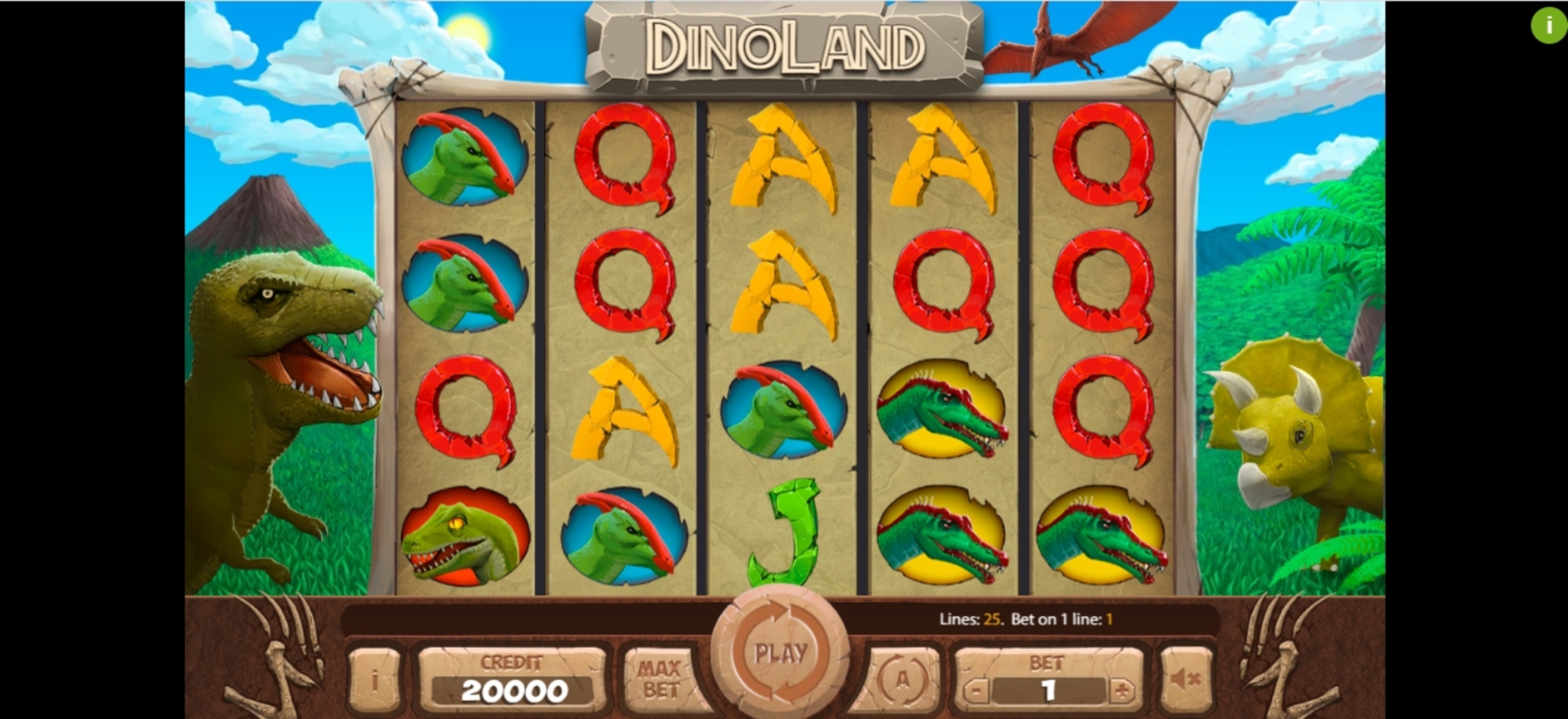Reels in Dinoland Slot Game by X Card
